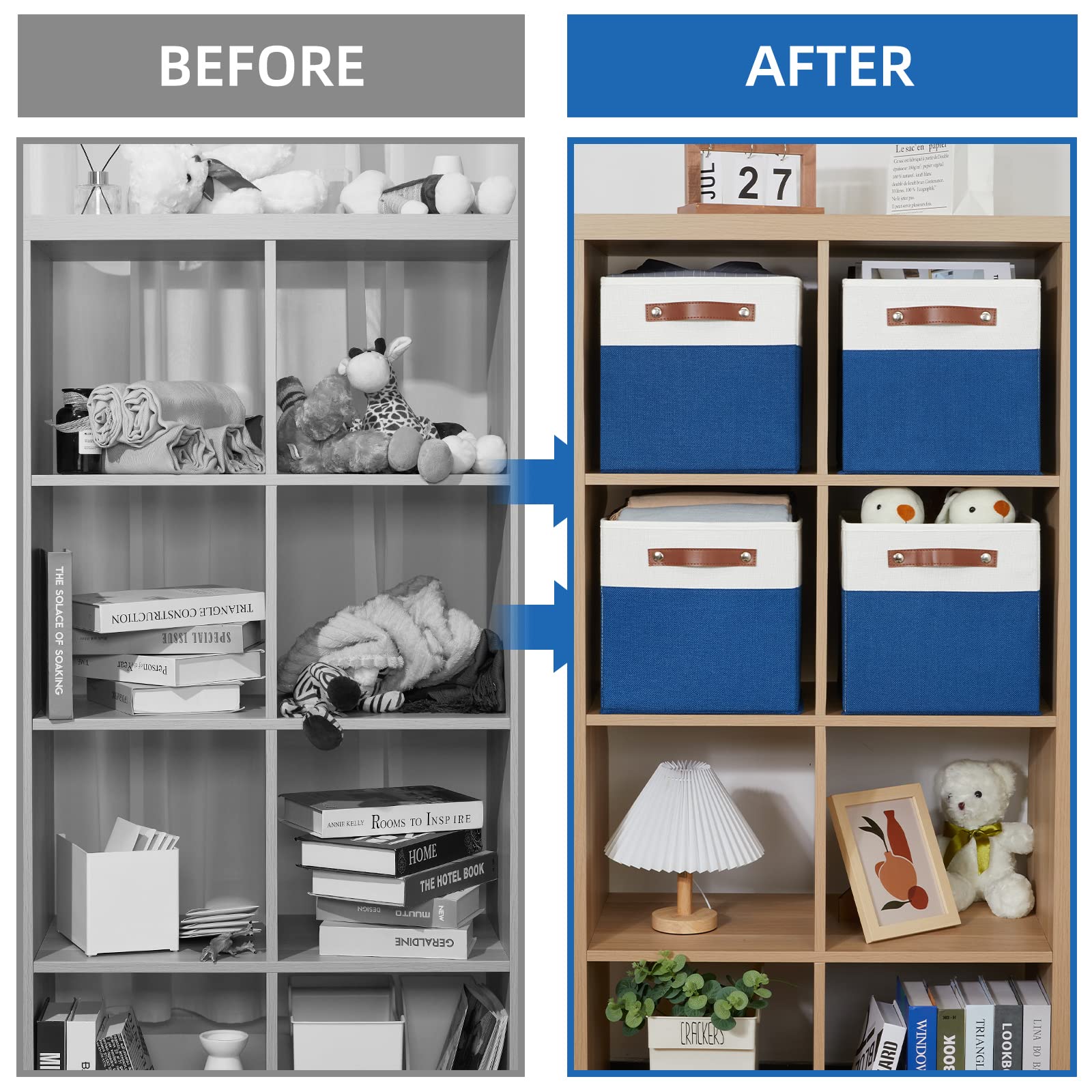 11 Storage Cube Bins for Shelves (4 Count)