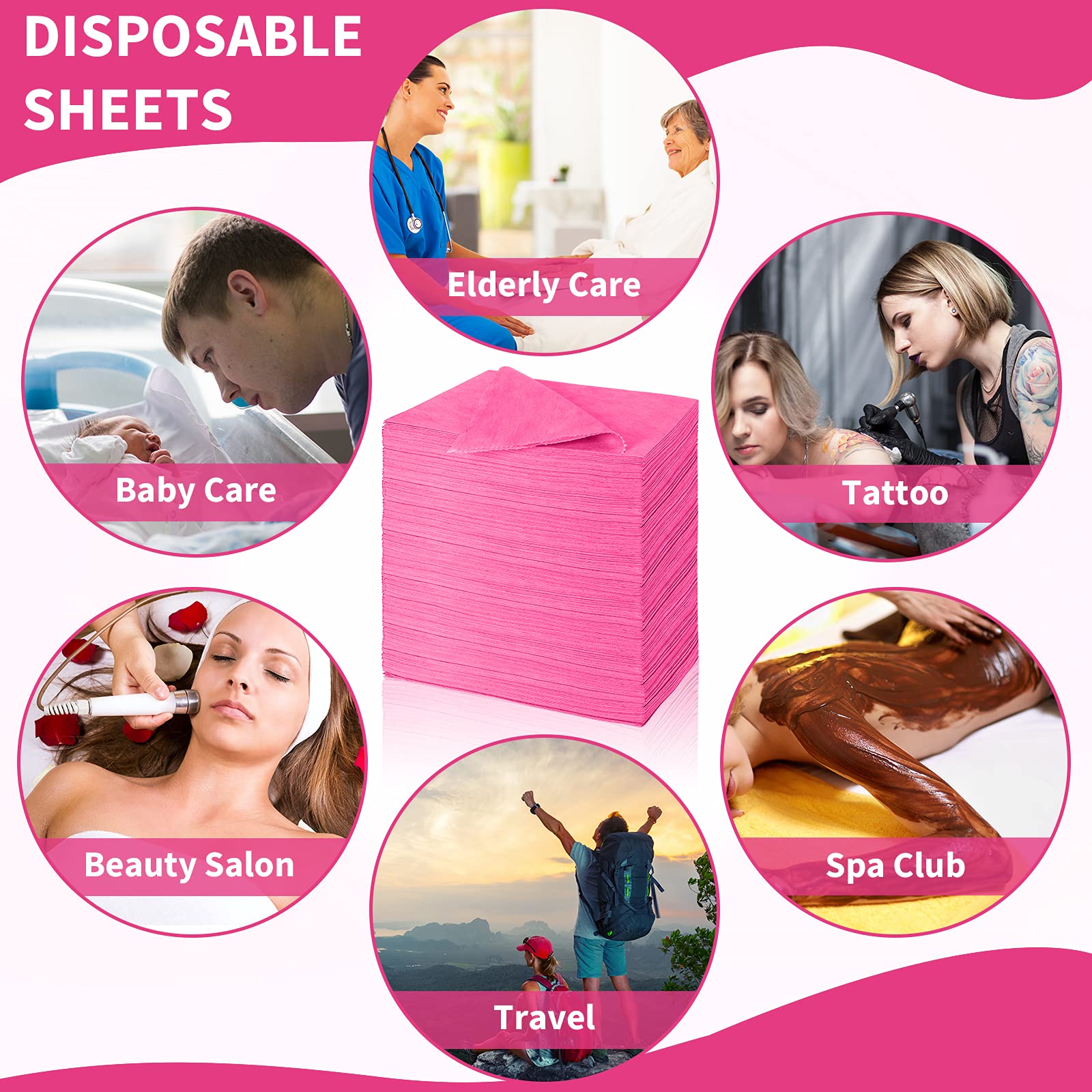 100 Pcs 31.5 x 71 Inch Disposable Bed Sheets Oil