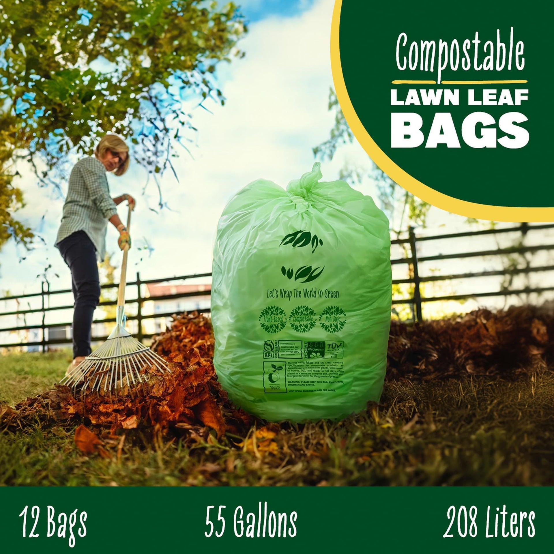 50 55 Gallon Compost Bags (12 Count)