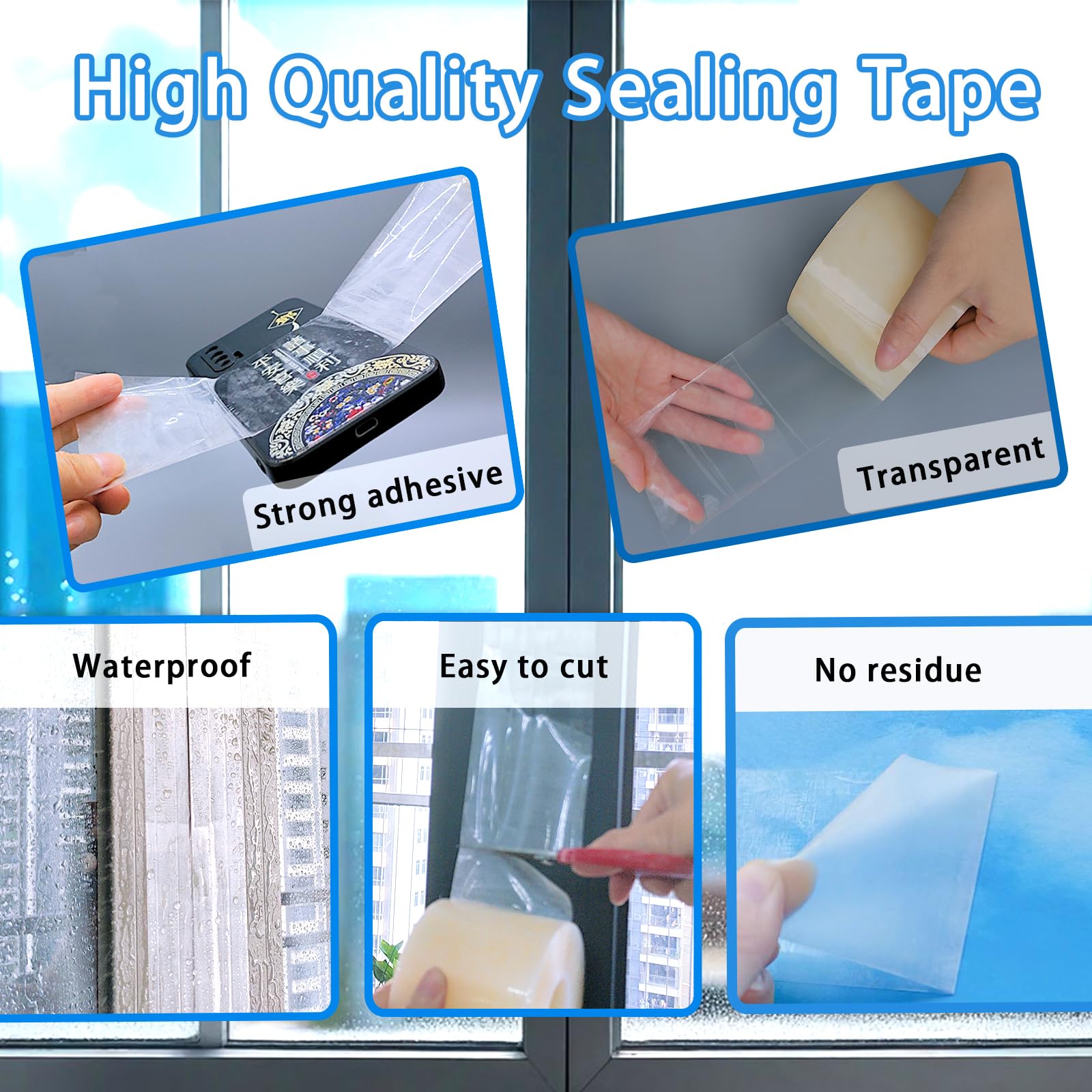 Transparent Window Weather Sealing Tape (165 Foot)