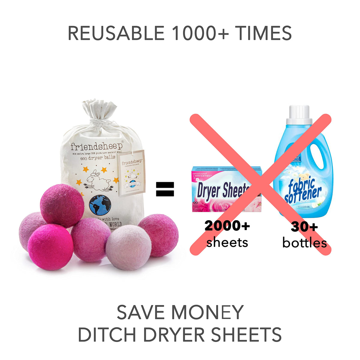 Wool Dryer Balls (6 Count)
