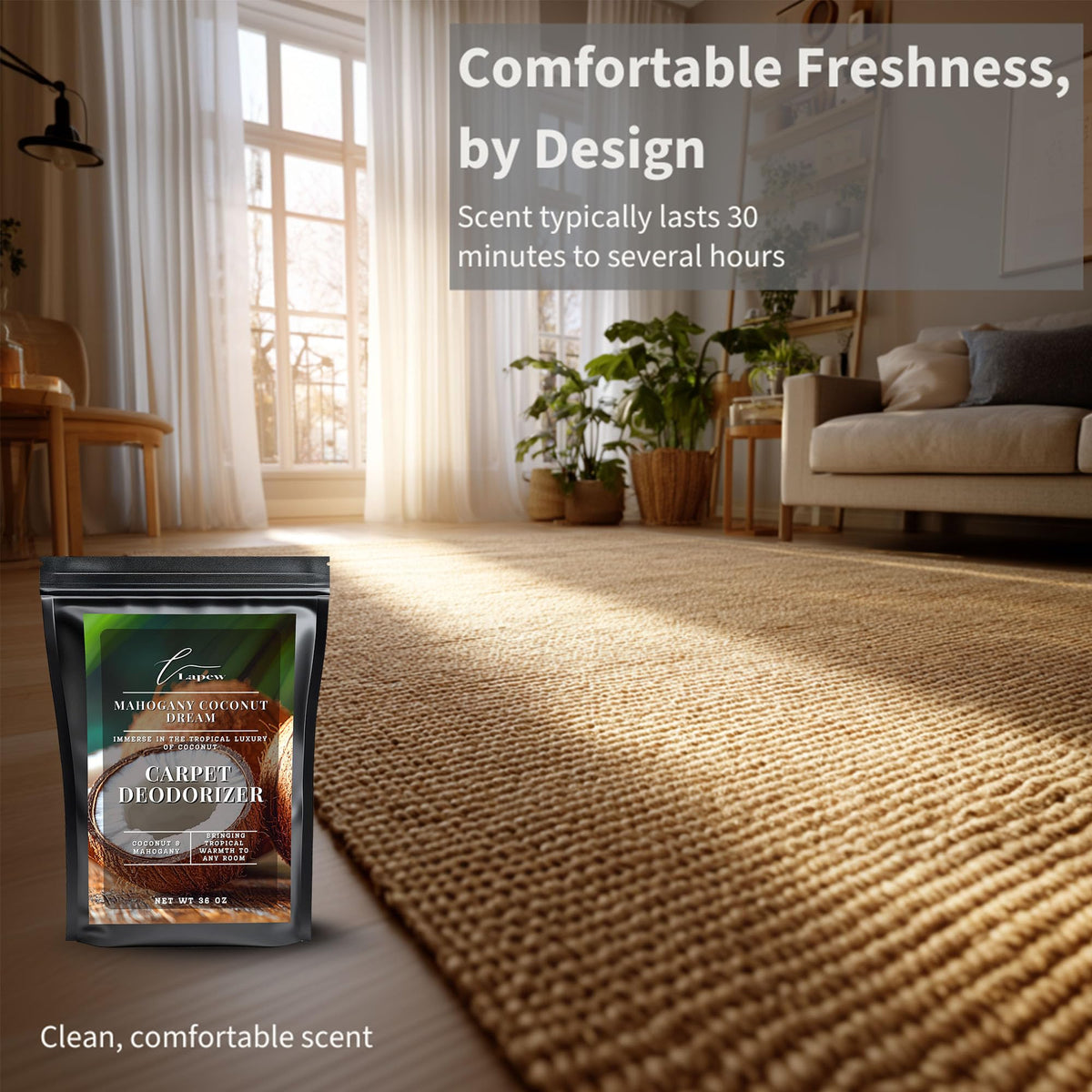 Mahogany Coconut Dream Carpet Deodorizer Powder (36 Ounce)