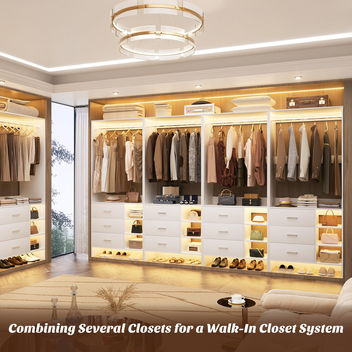 2.5FT Closet System with 3 Drawers