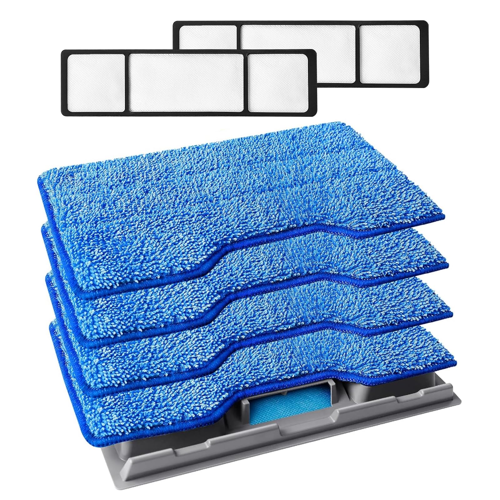 Reusable Mop Pads Refills Compatible with Shark VACMOP VM252 VM200 (4 Count)
