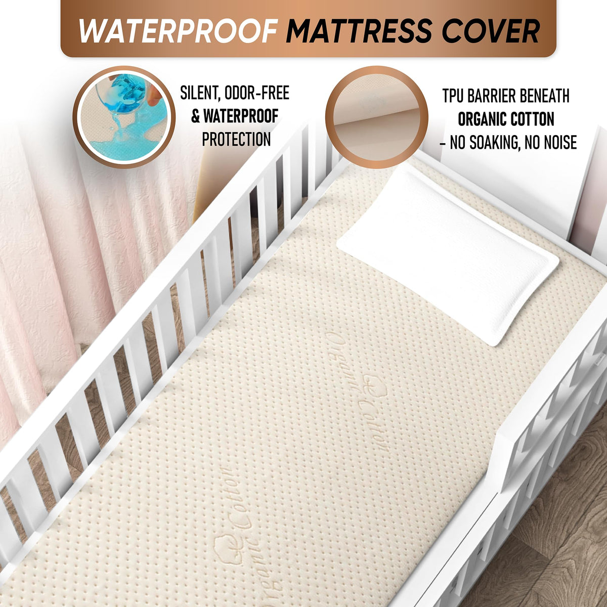 Organic Cotton Crib Mattress Protector