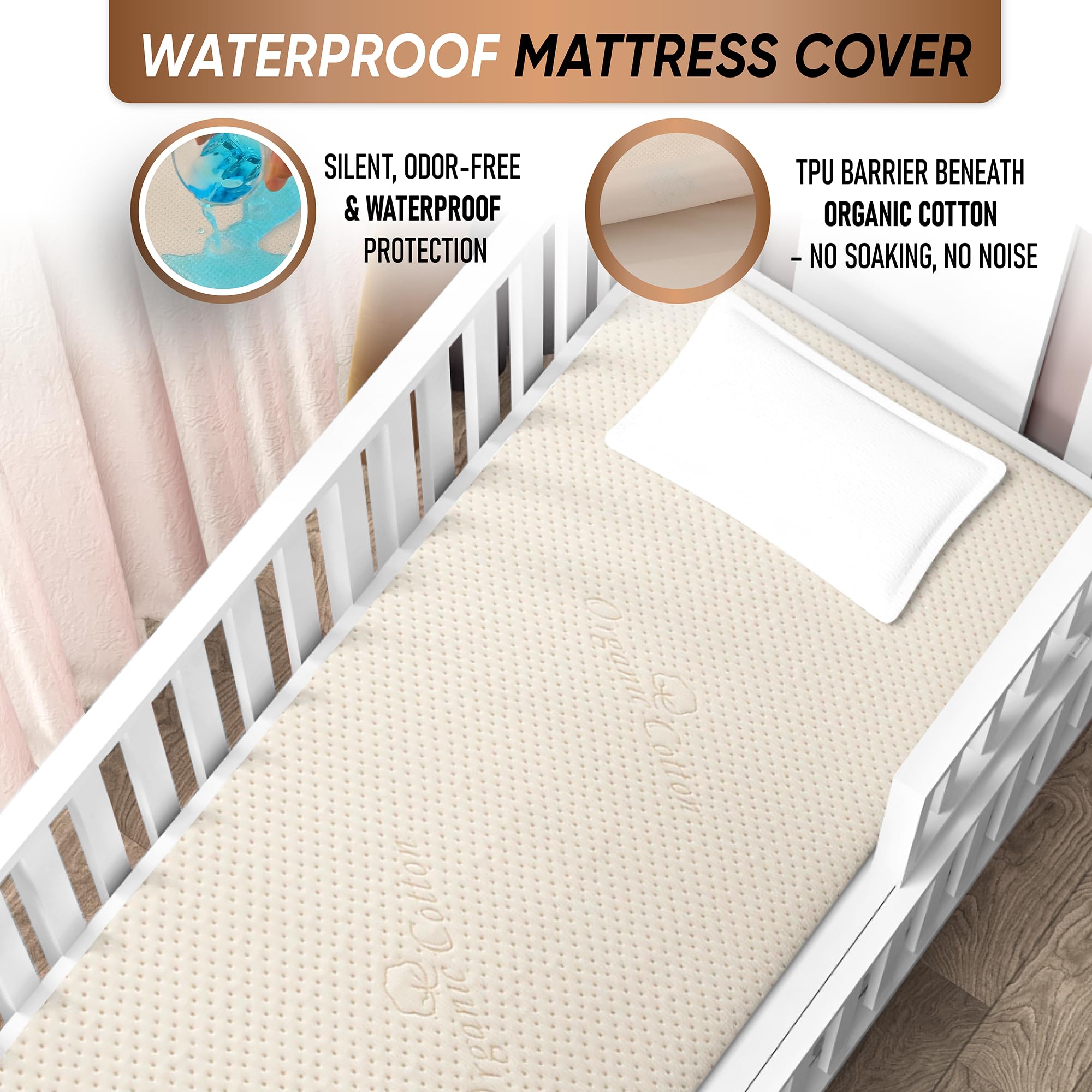 Organic Cotton Crib Mattress Protector