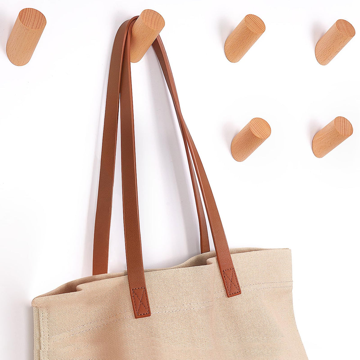 Wood Wall Hooks (6 Count)