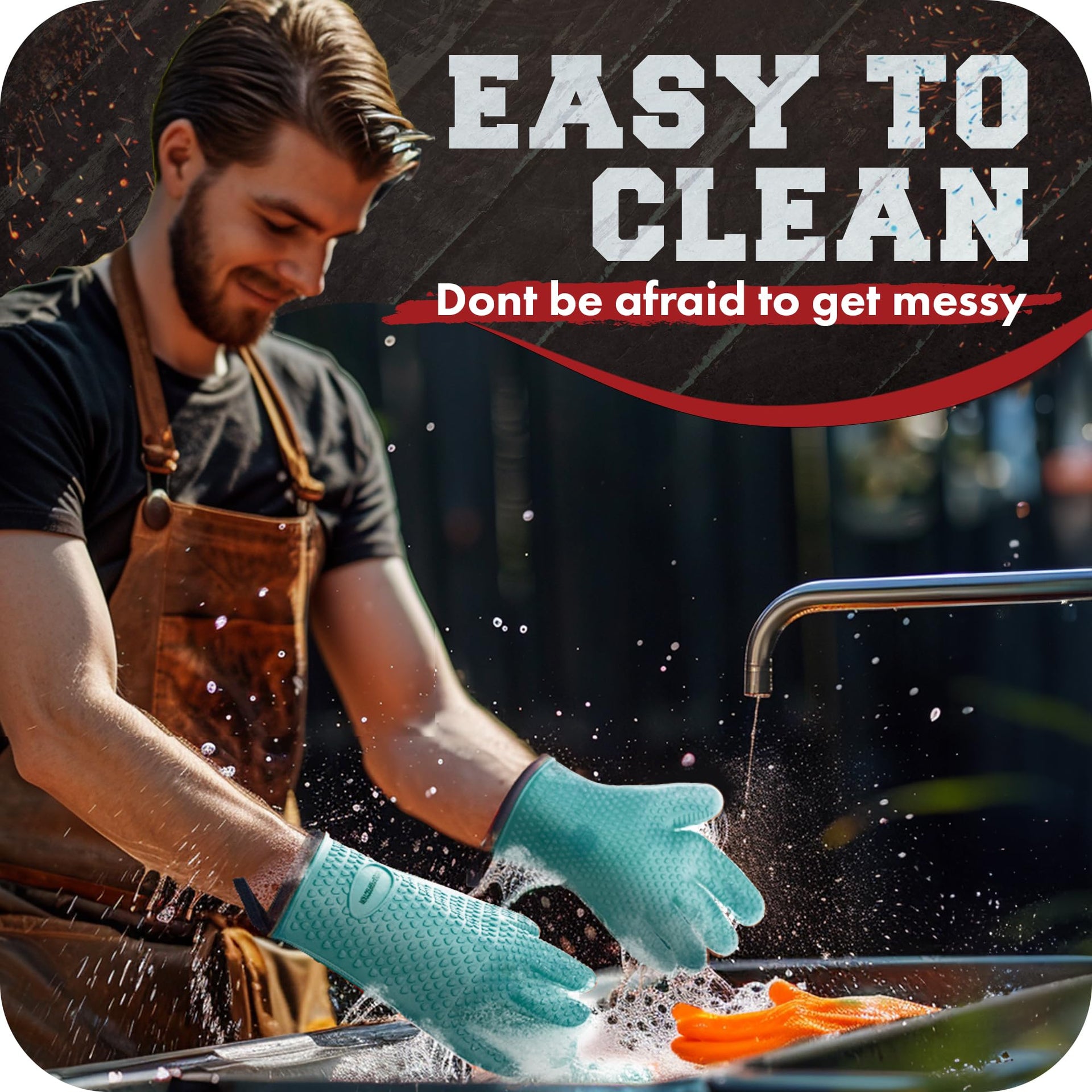 XL Silicone Smoker BBQ Gloves (2 Count)