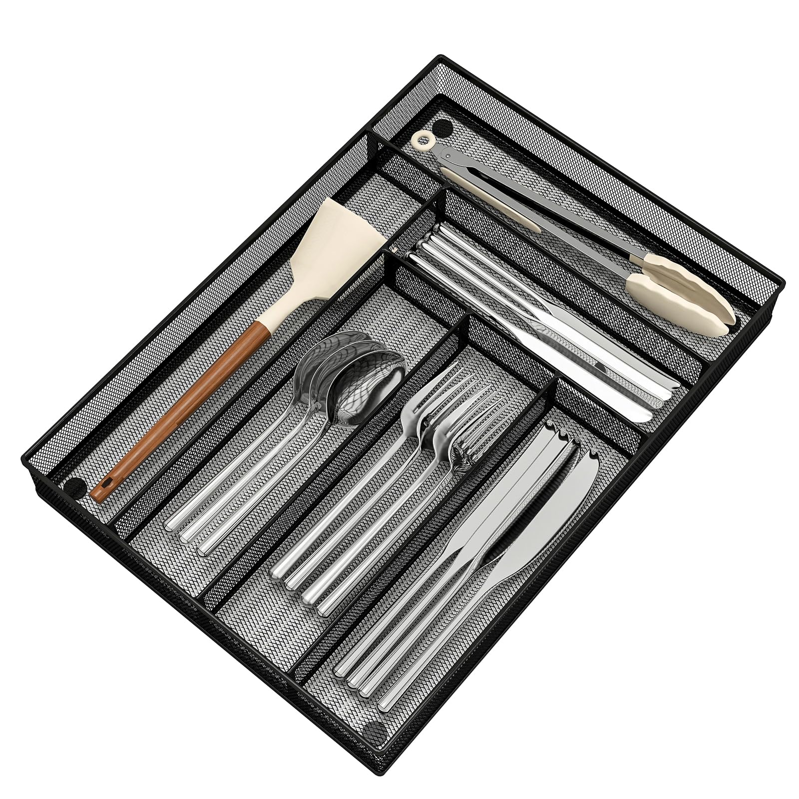 mesh silverware tray for drawer