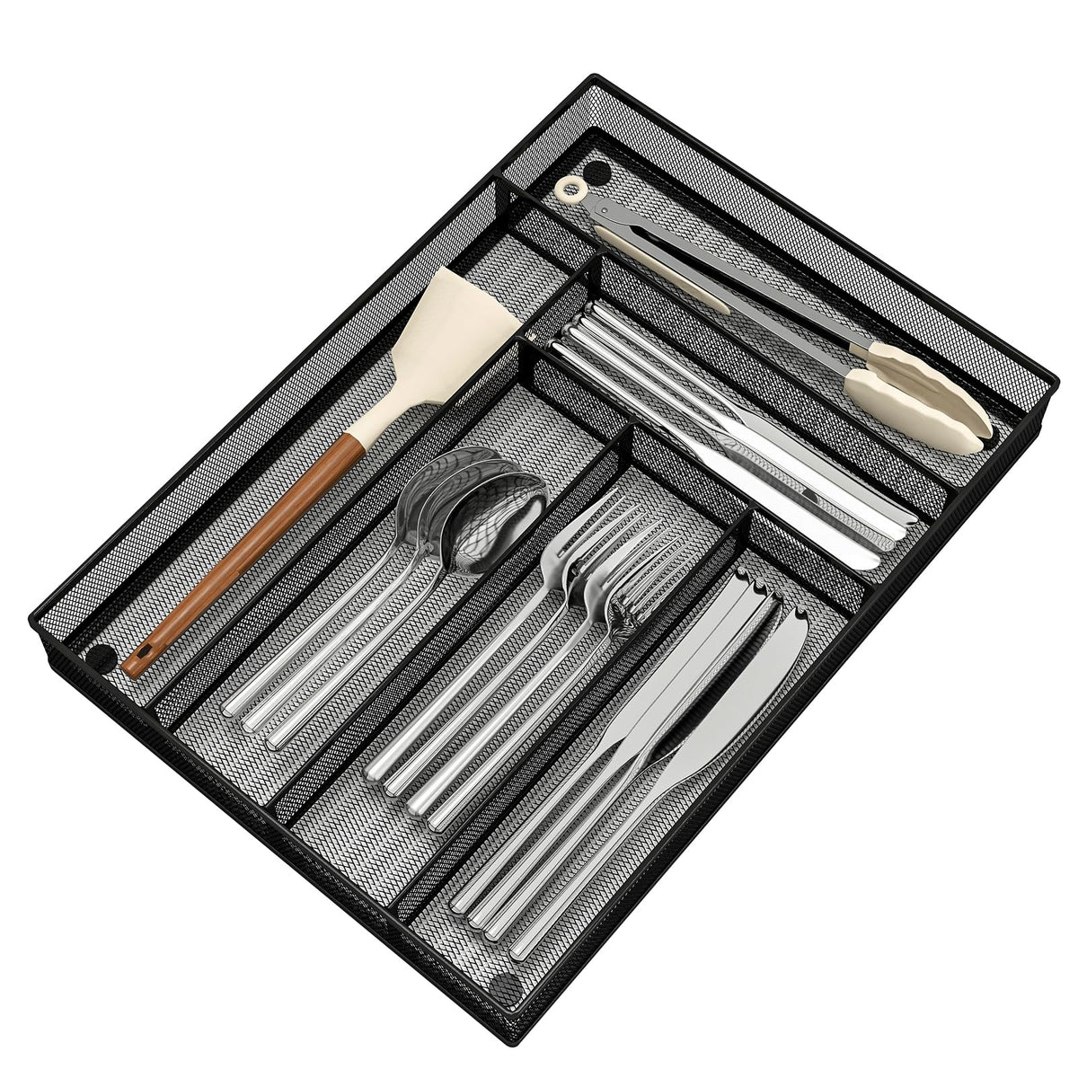 mesh silverware tray for drawer