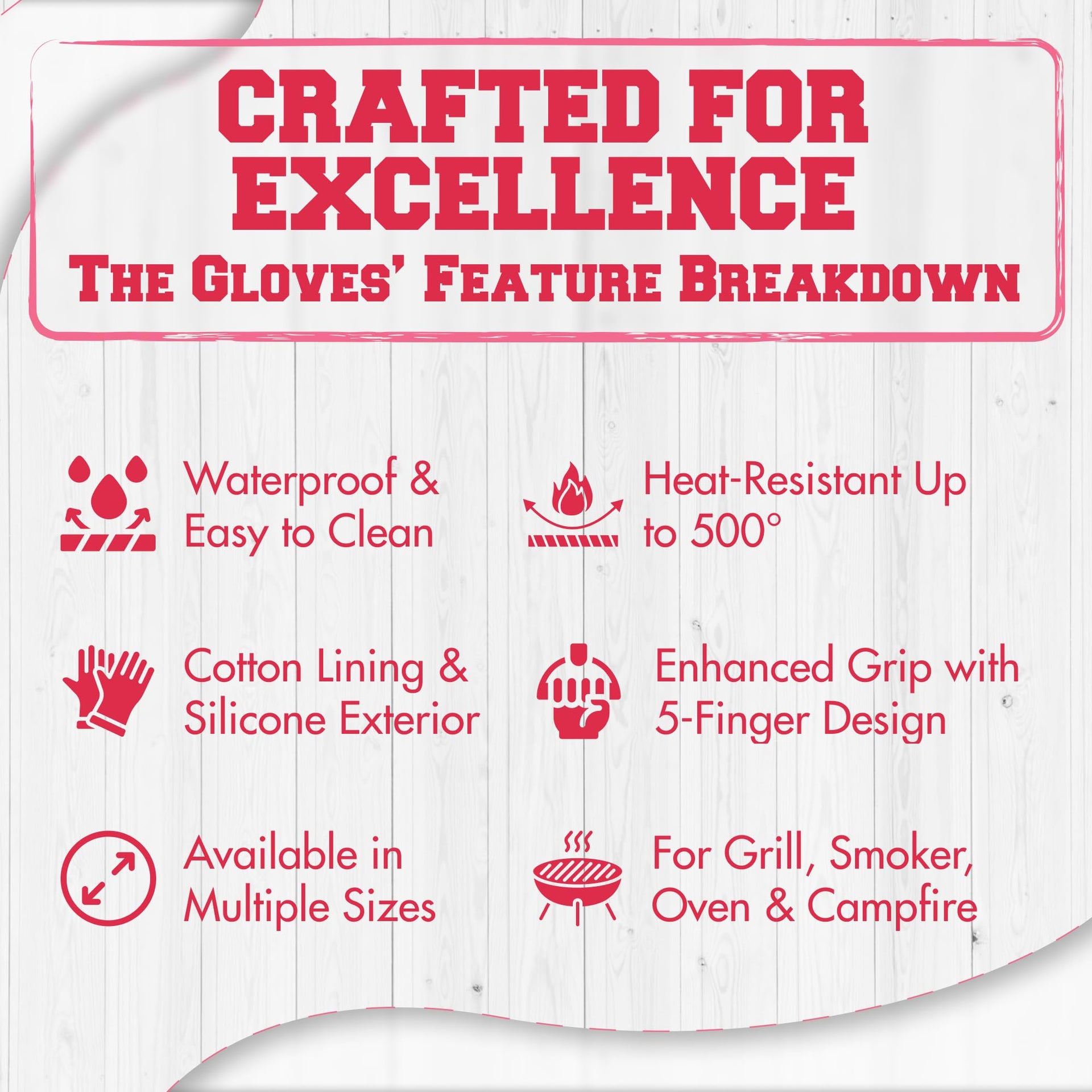 S Silicone Smoker BBQ Gloves