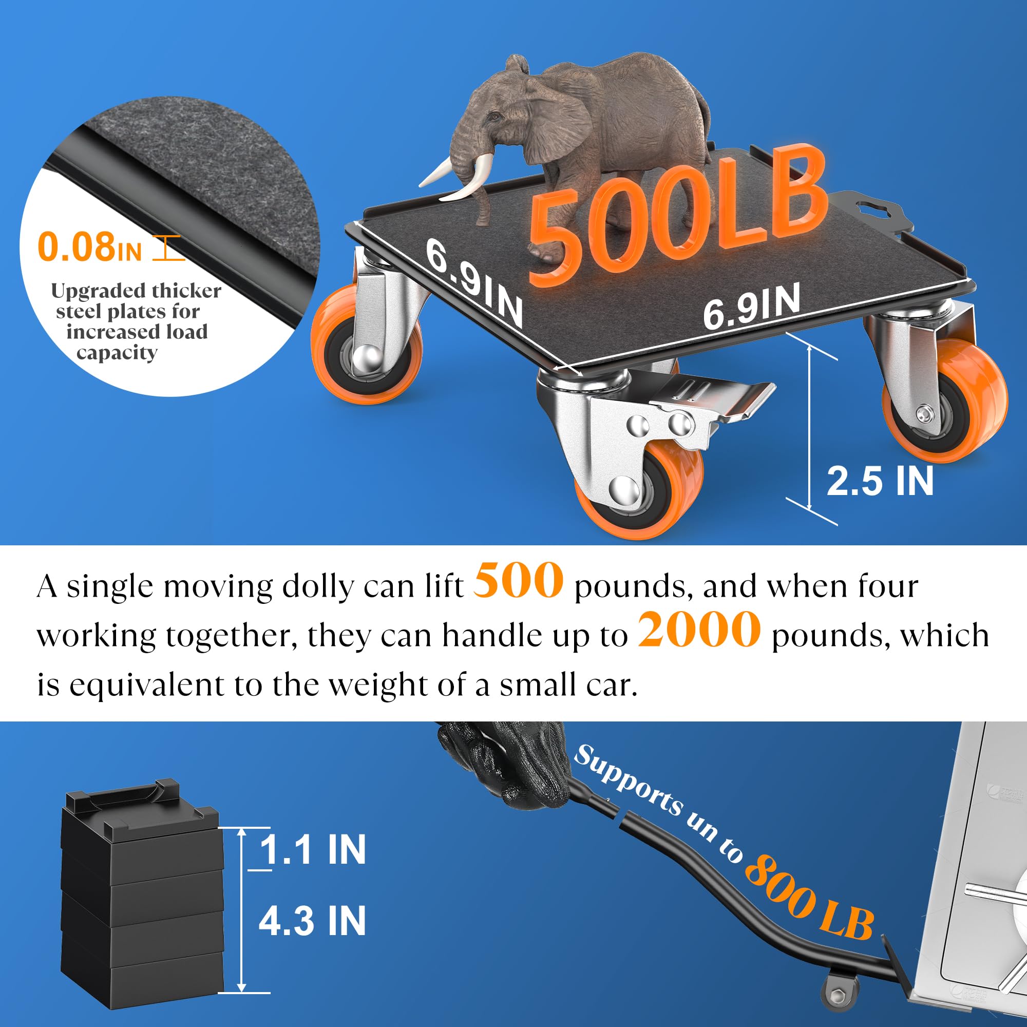 2000 lb Capacity (4 Count)