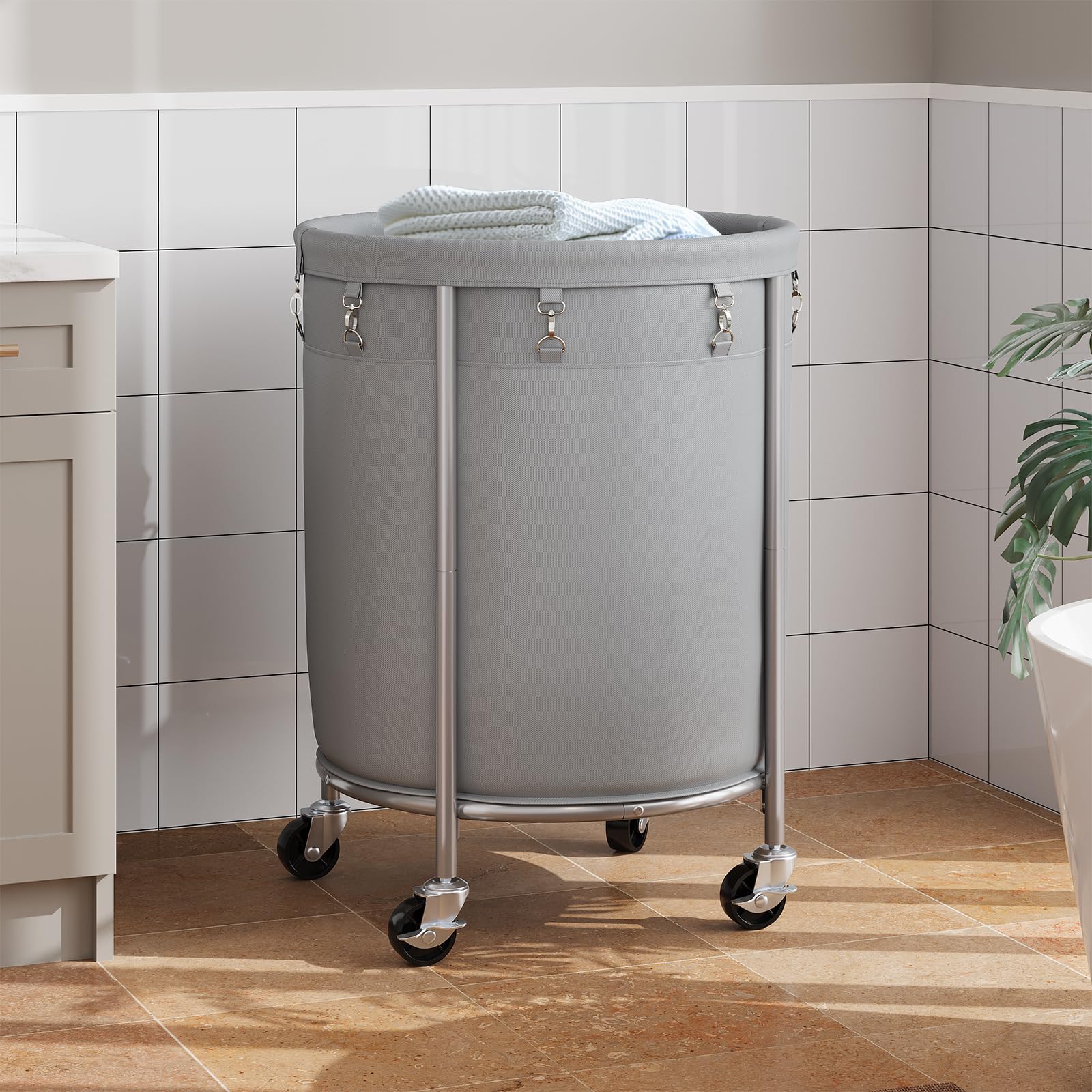 Laundry Basket with Wheels