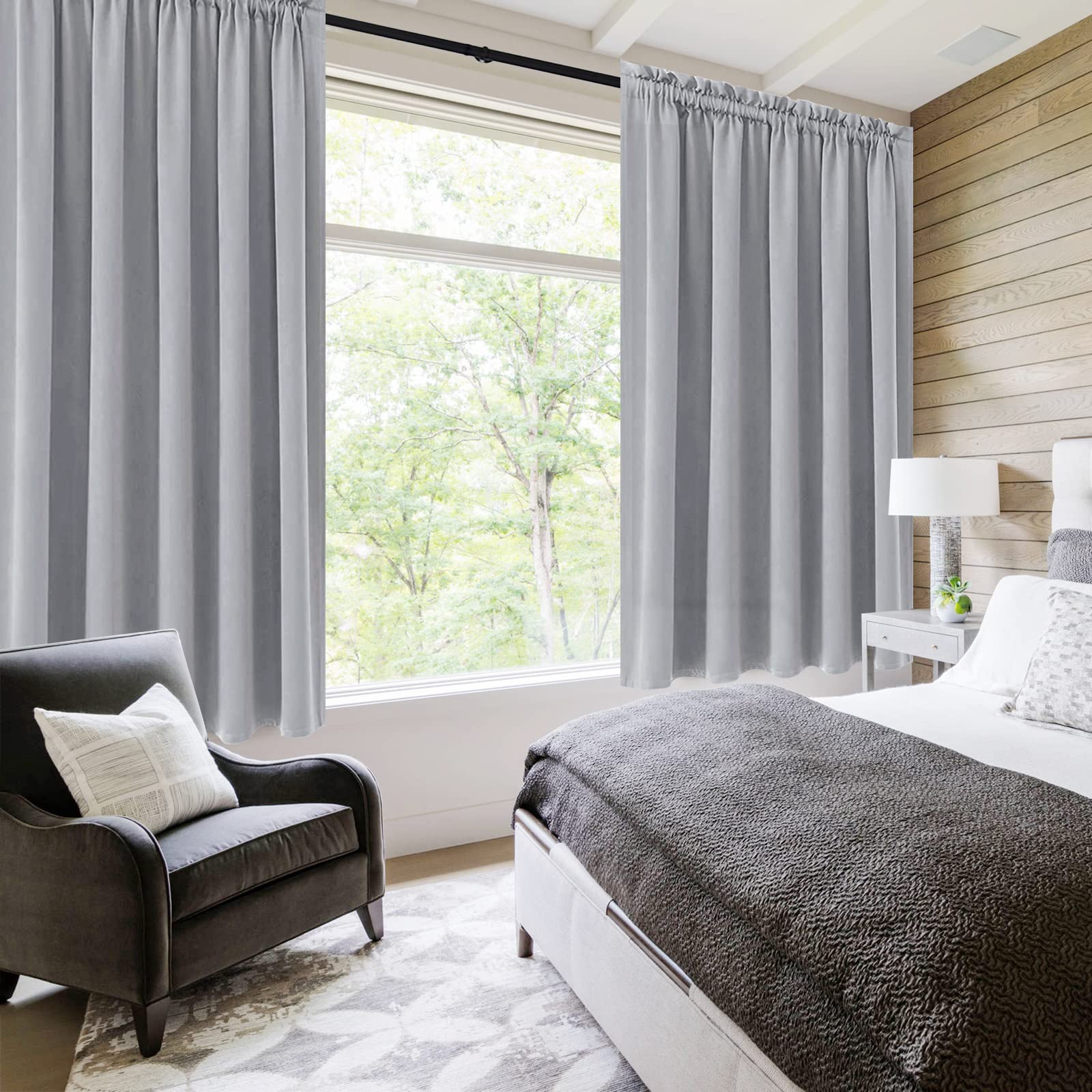 Short Blackout Curtains 60 x 36 Inch Long for Kitchen RV Bunk 2 Panels (2 Count)