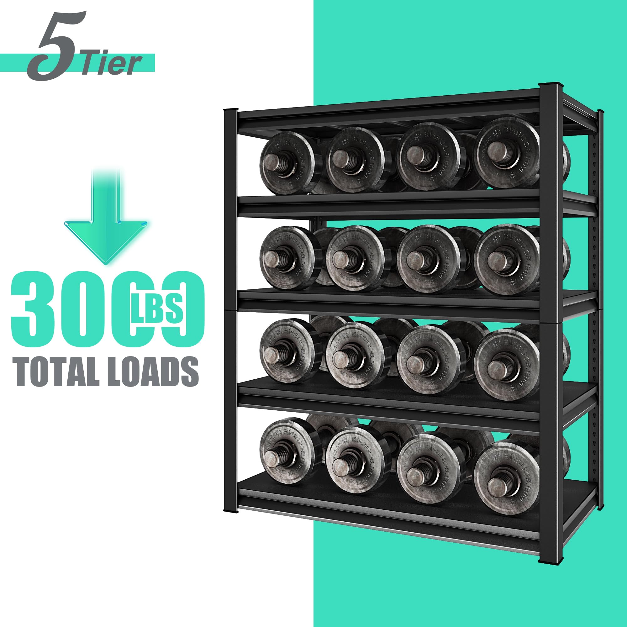 48" W Garage Shelving Heavy Duty