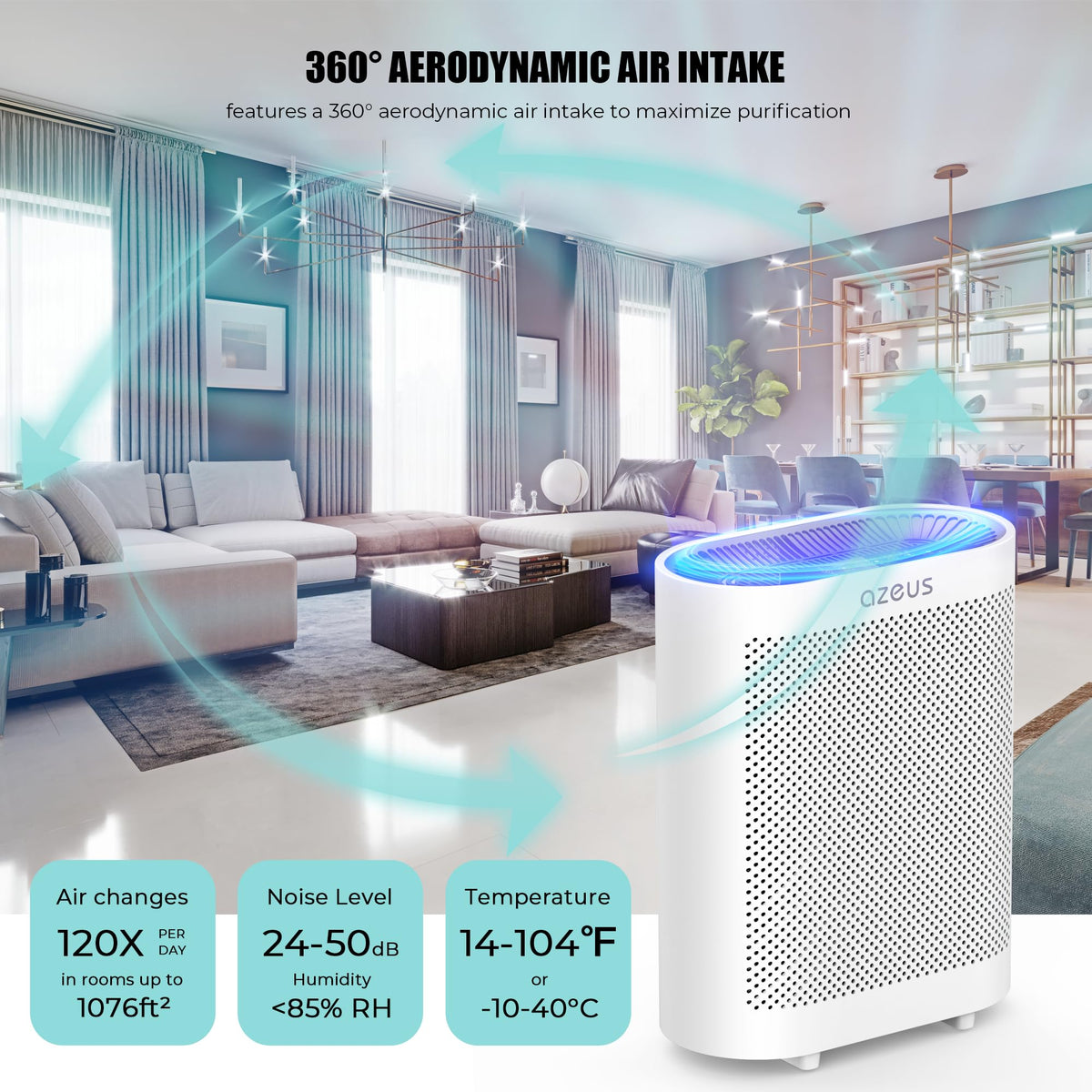 True HEPA Air Purifier for Large Rooms