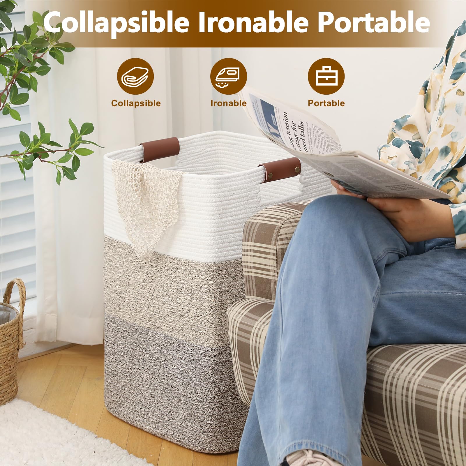 Laundry Hamper 96L Extra Large Laundry Basket