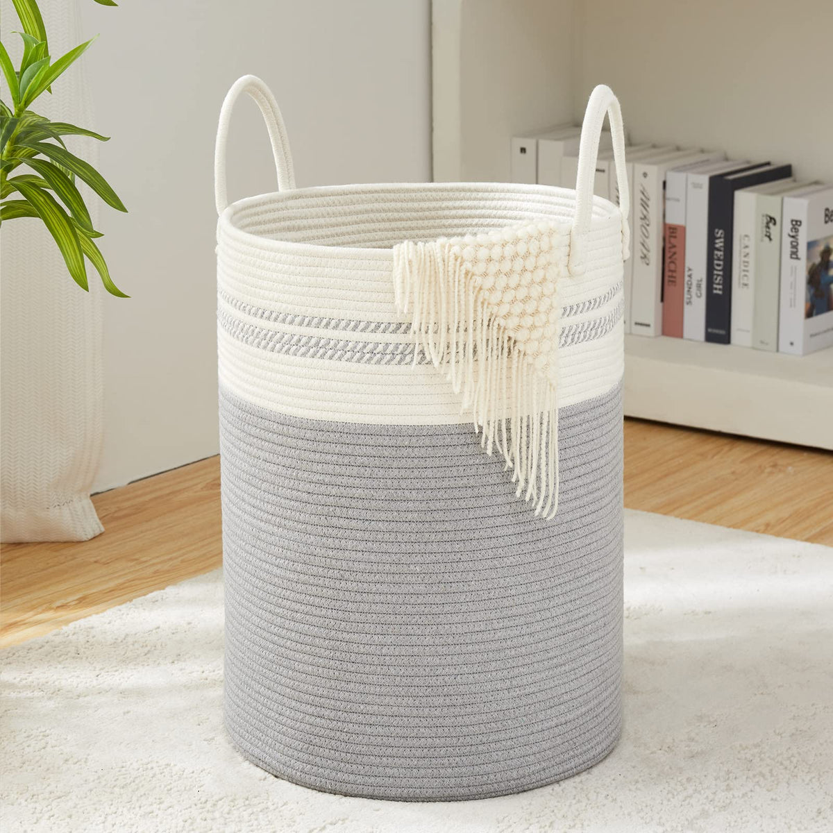 Woven Rope Laundry Hamper Basket