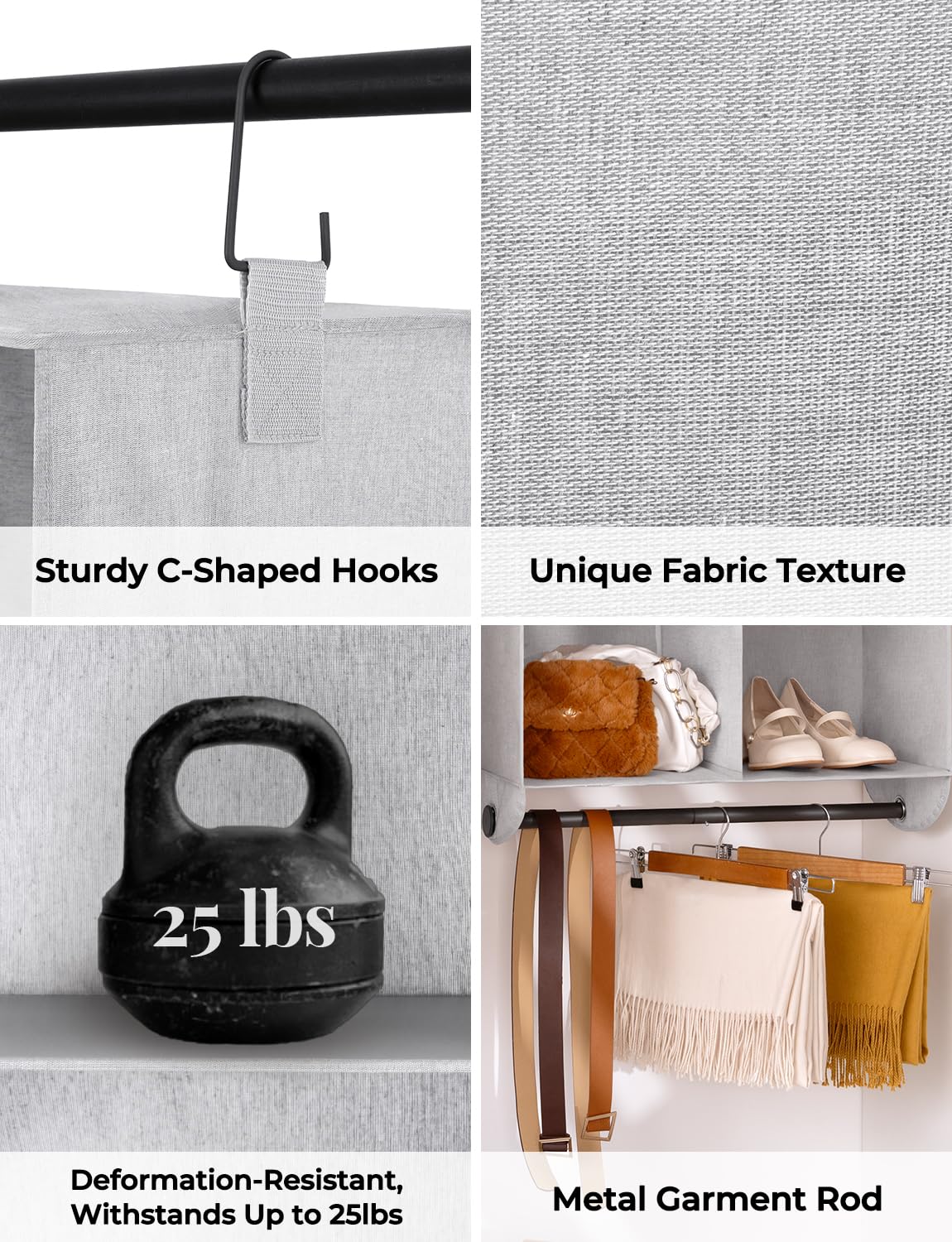 Hanging Closet Organizer with Rod