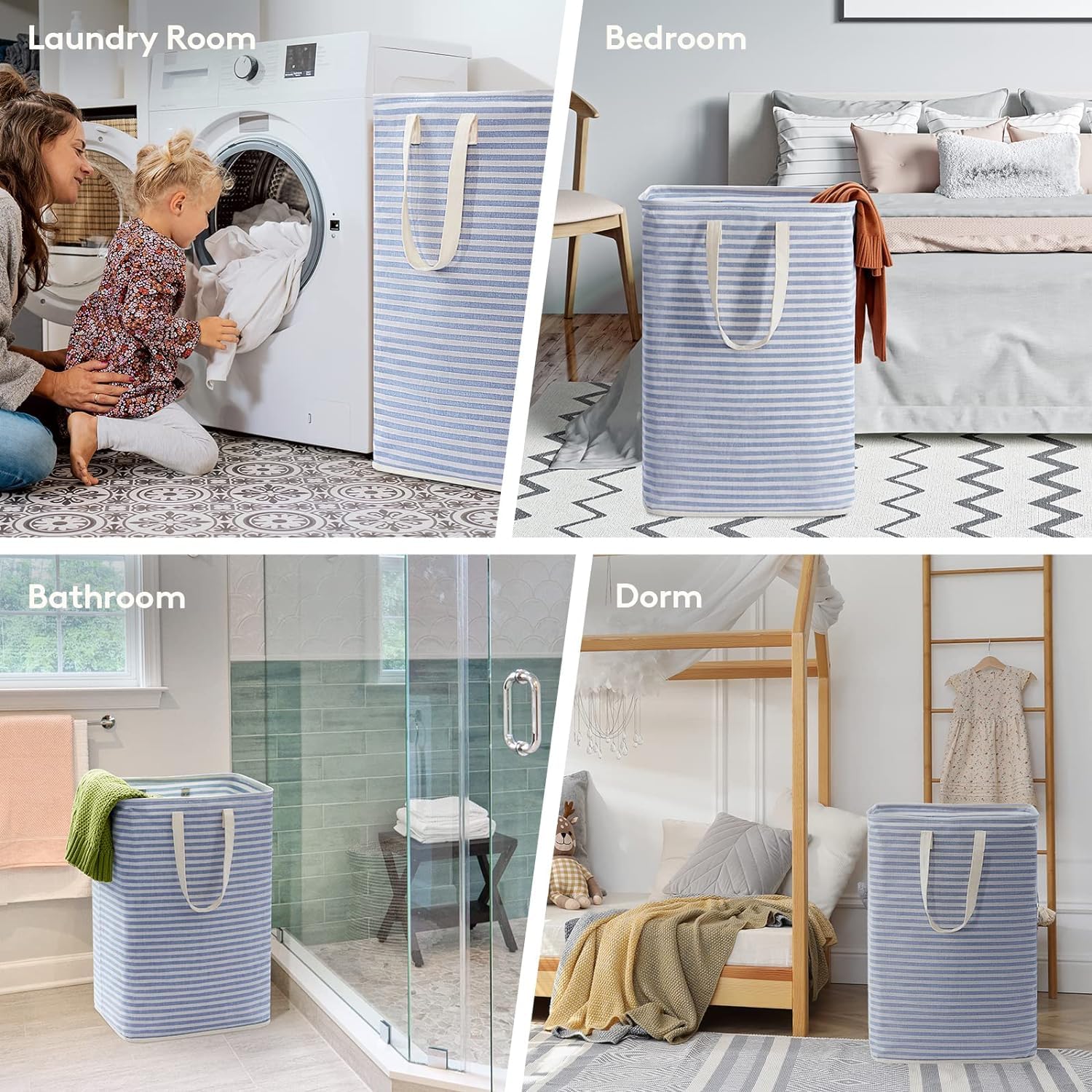3 Pack Laundry Basket 80L Each (3 Count)