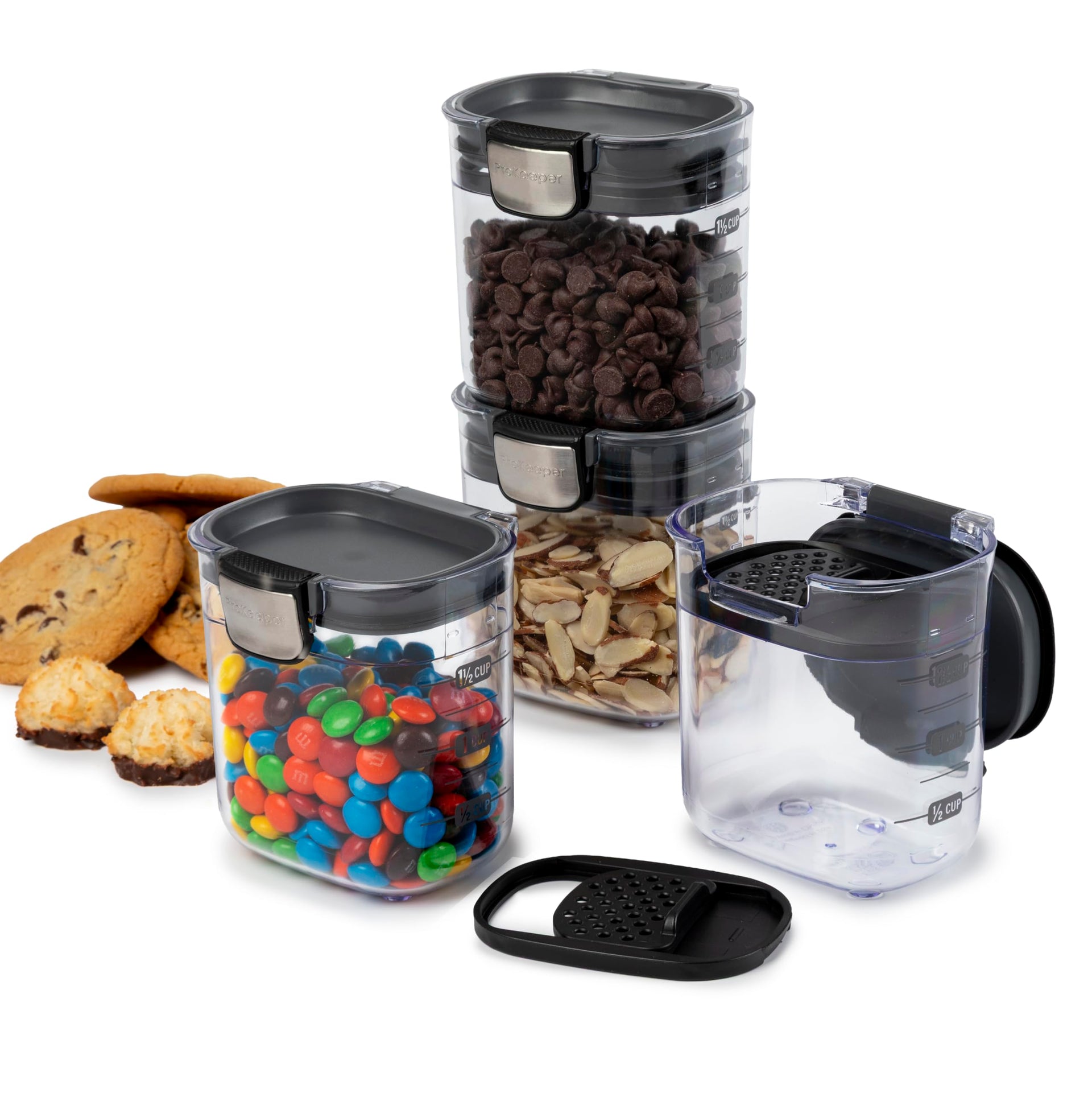 PKS 401 1.5 Cup Mini Prokeeper+ Airtight Silicone Seal Storage Container Great For Spices & Baking Acessories