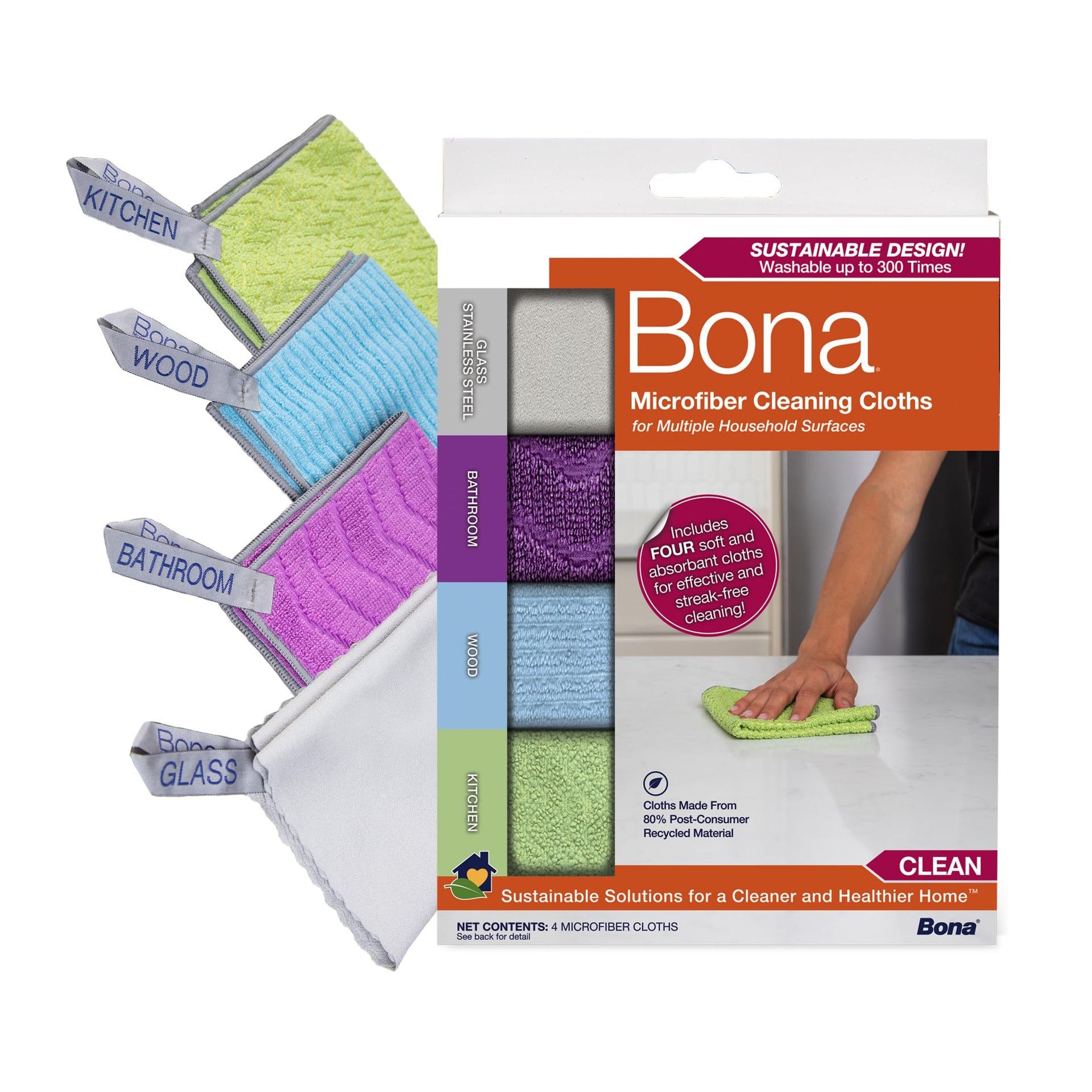 Microfiber Cleaning Cloths Multipack (4 Count)