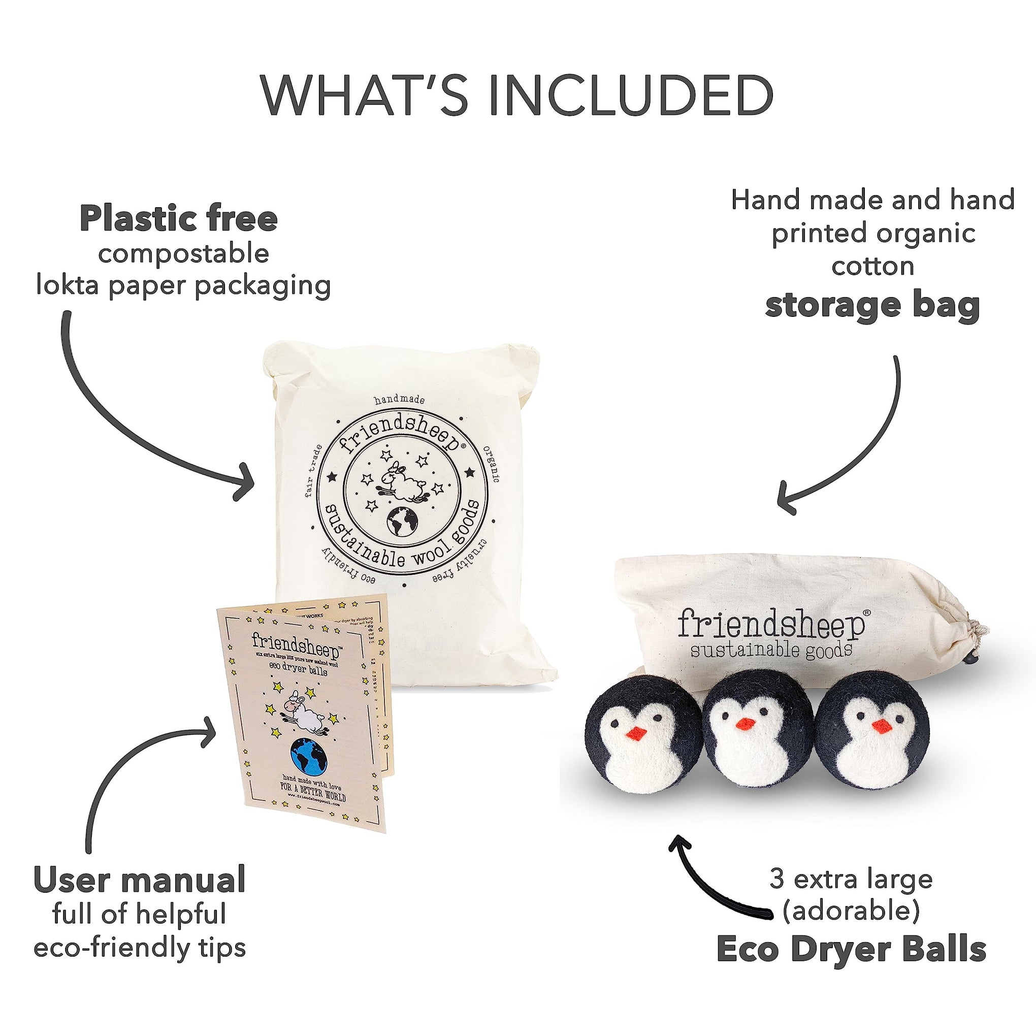 Wool Dryer Balls (3 Count)