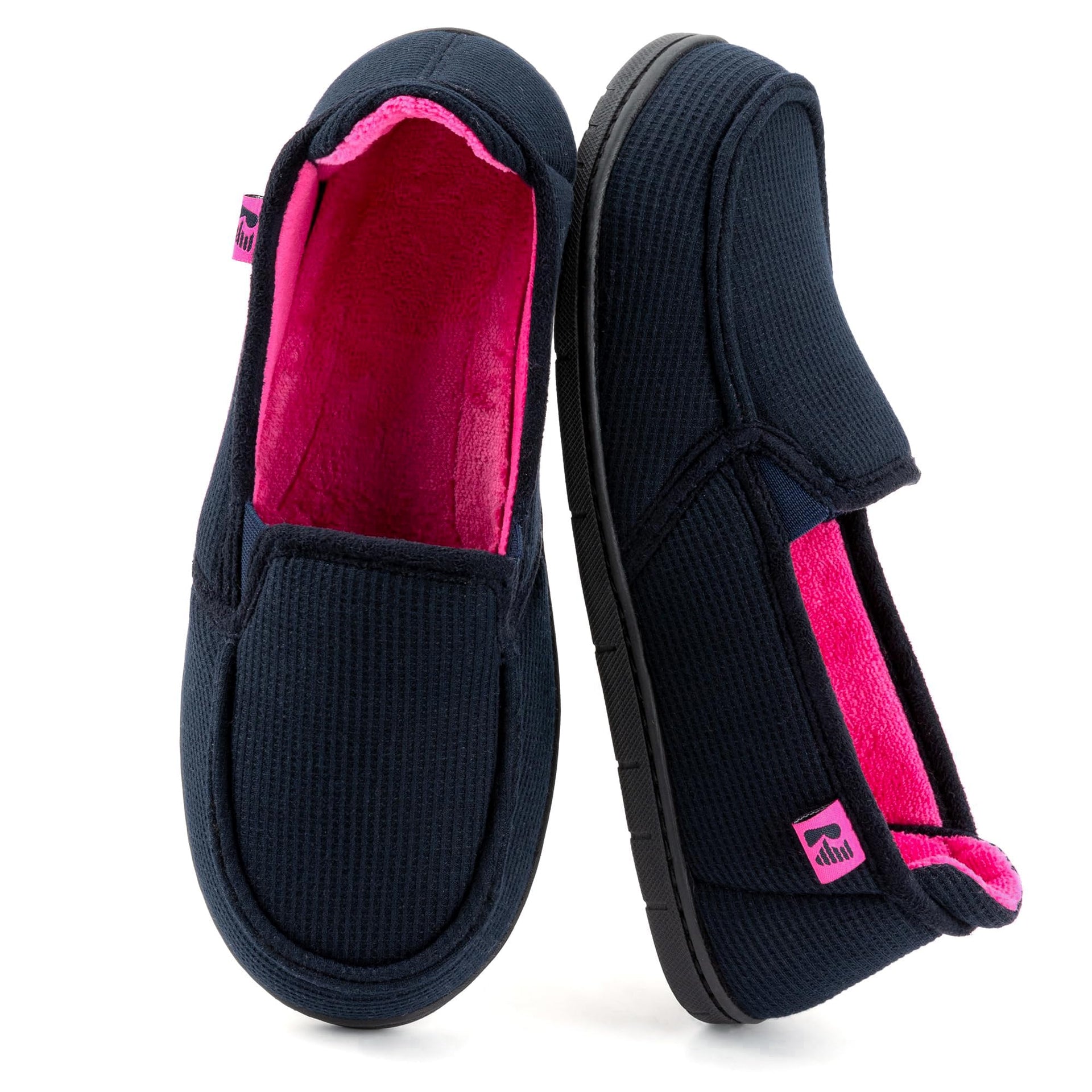 Women's Two Tone Hoodback Slipper with Removable Insole