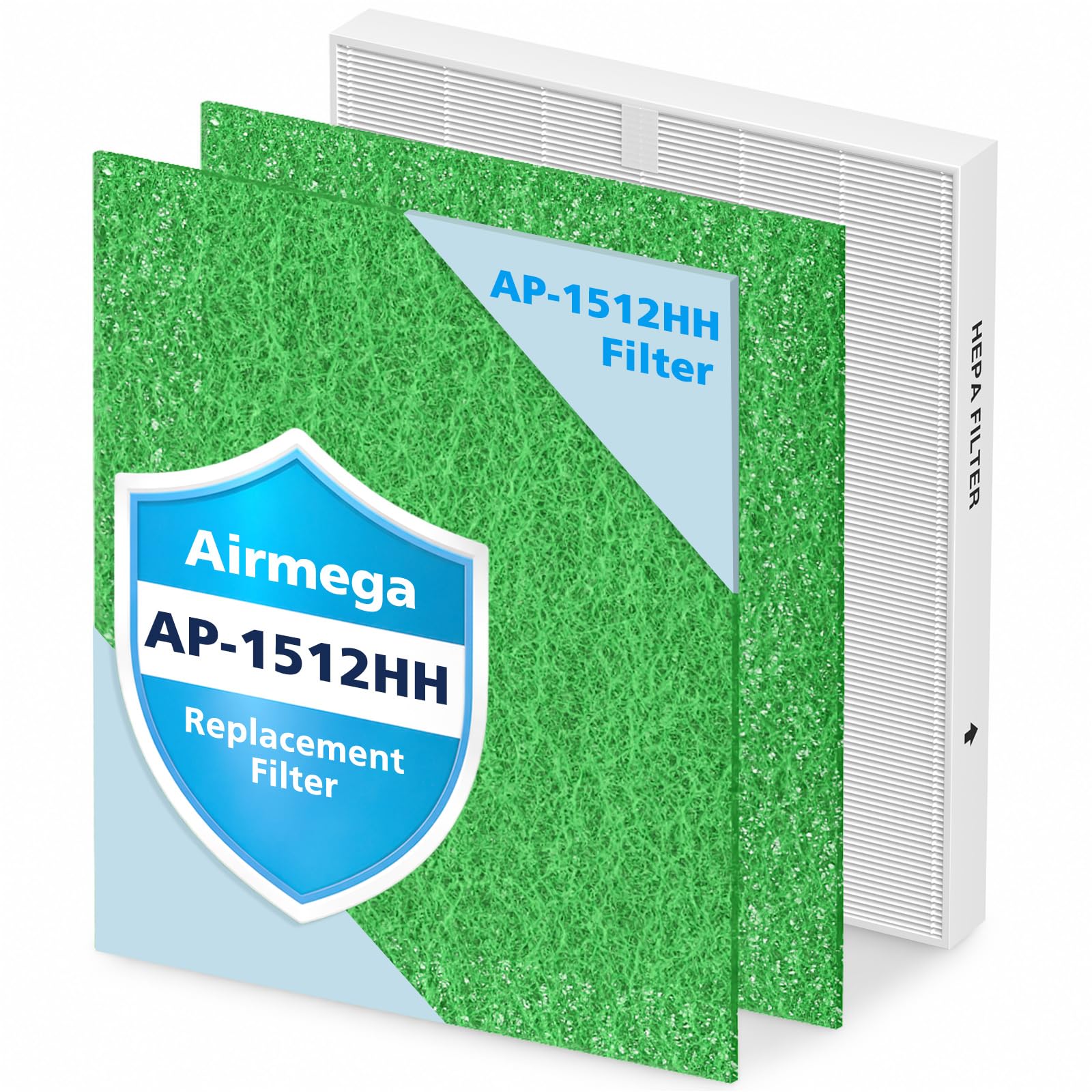 AP 1512HH & 200M Pollen Filter Set for Coway Airmega AP (3 Count)