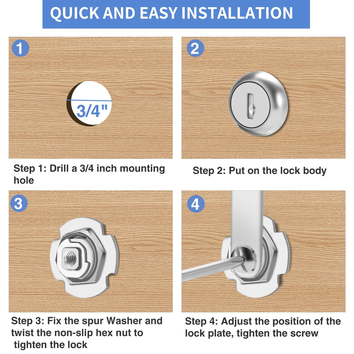Cabinet Lock with Keys