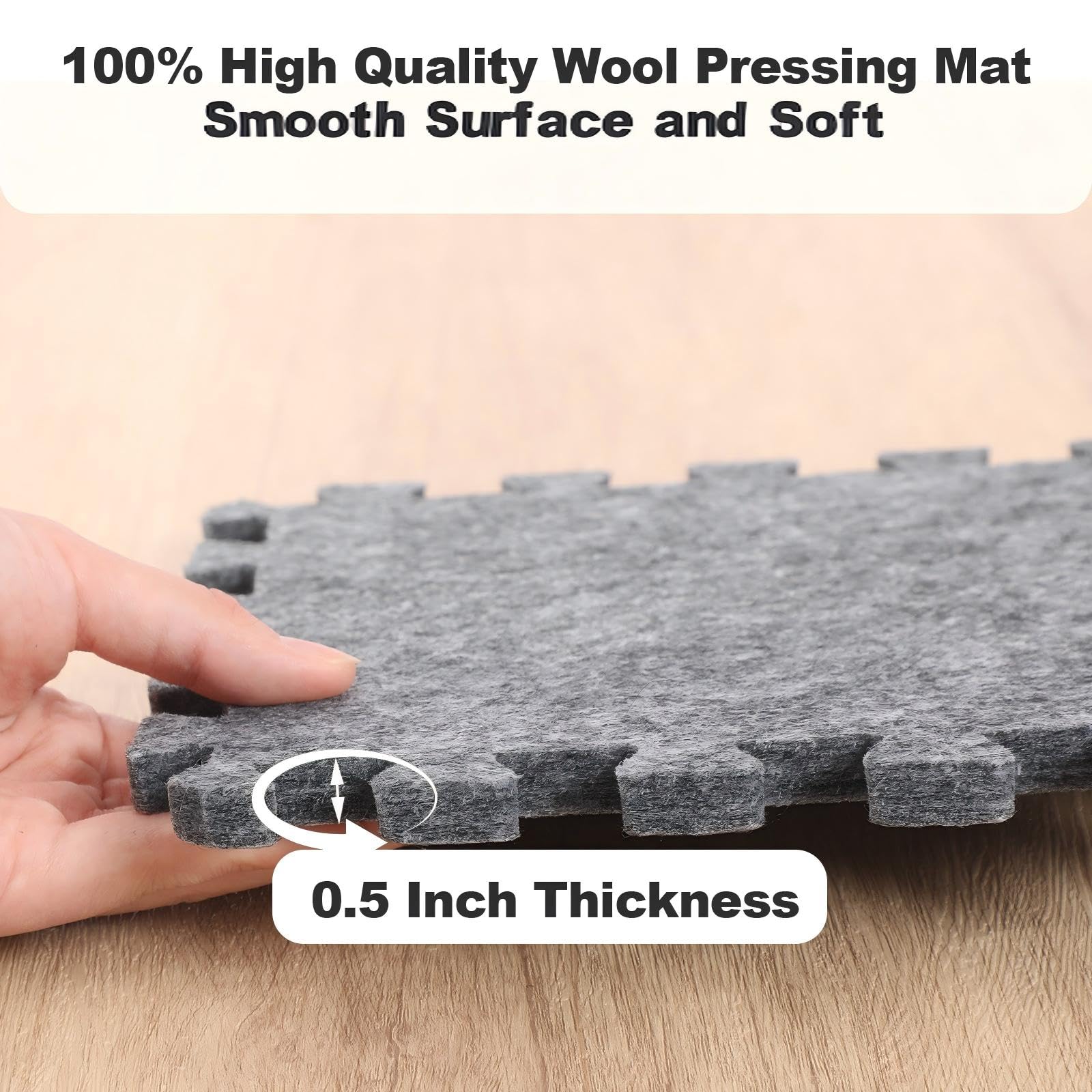 6 Pack Large Wool Pressing Mat Wool Ironing Mat Felted Blending Ironing Pad Sewing Machine Muffling Pad Iron Board for Quilters Quilting Supplies and Notions Accessories