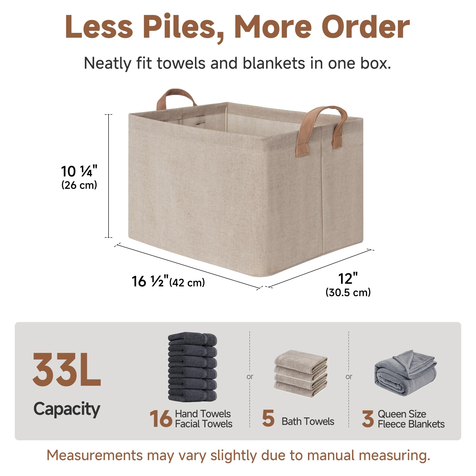 Large Fabric Storage Bins (2 Count)