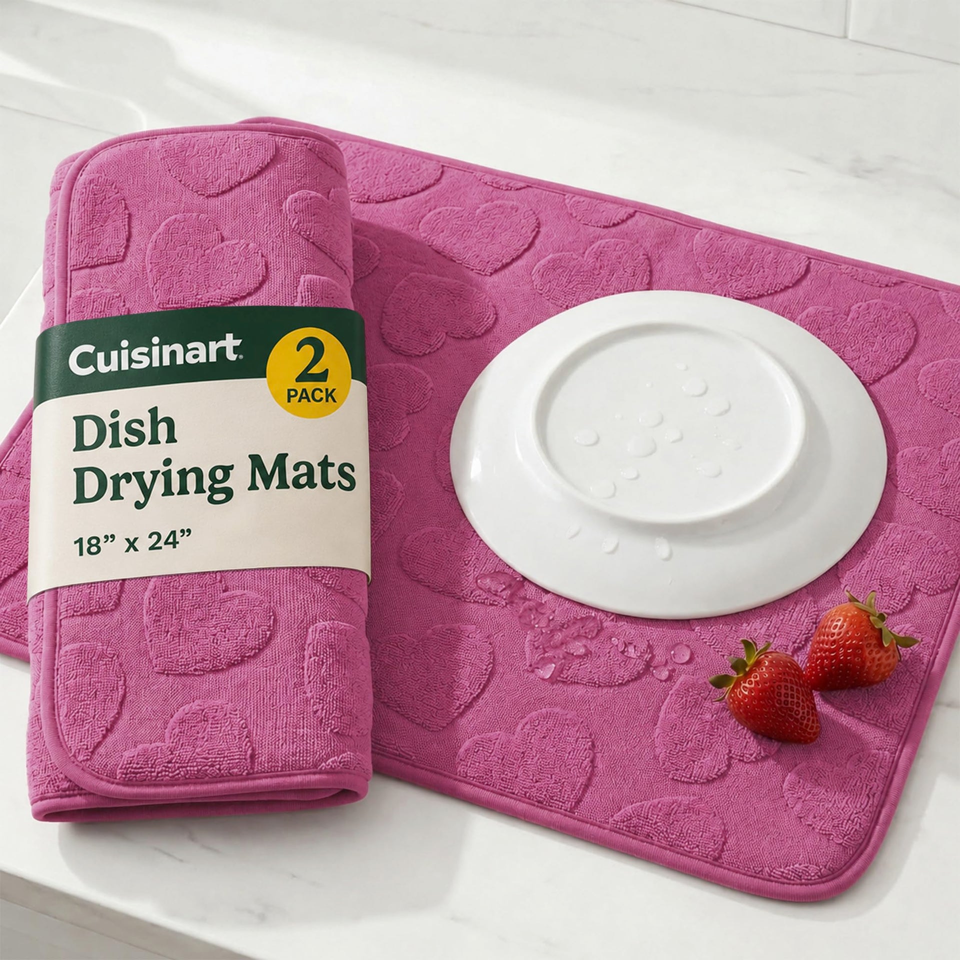 Cuisinart Dish Drying Mat for Kitchen Counter (2 Count)