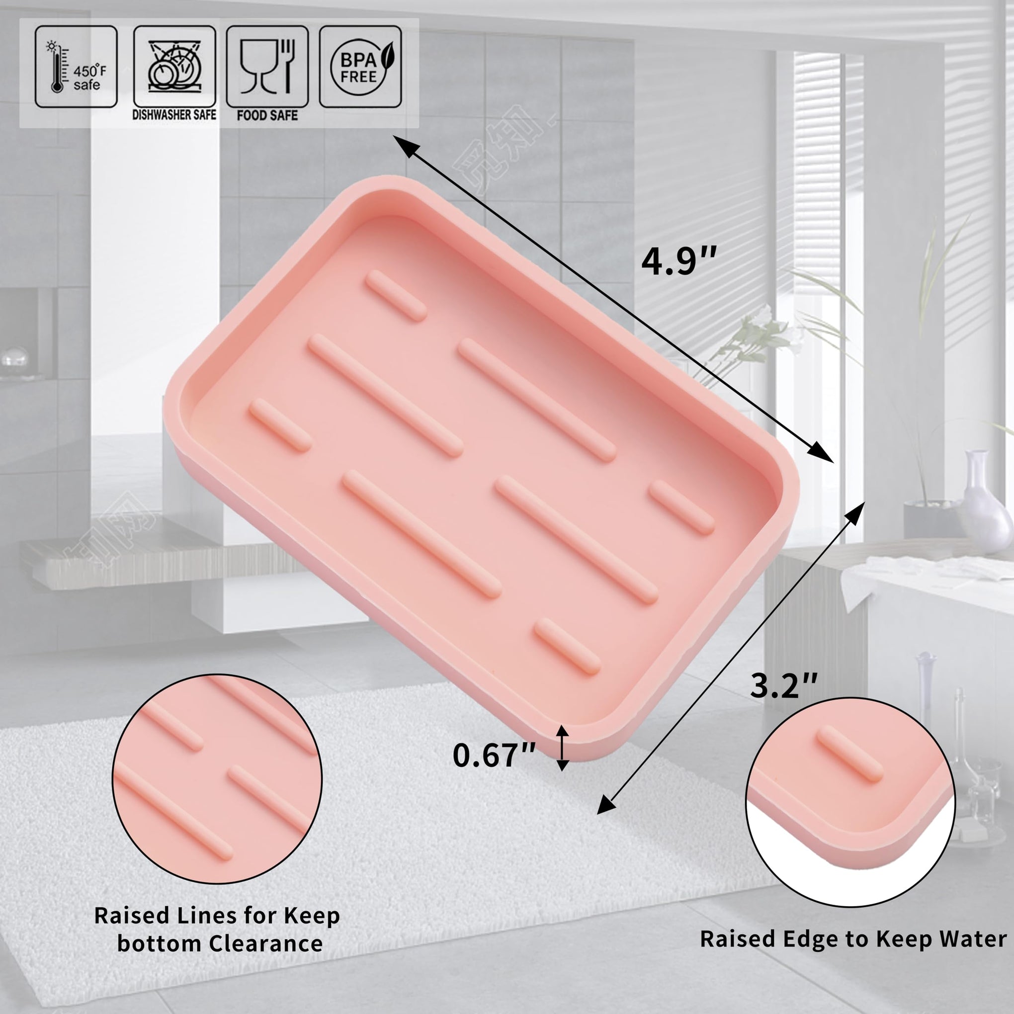 Silicone Kitchen Sink Organizer Tray for Multiple Usage
