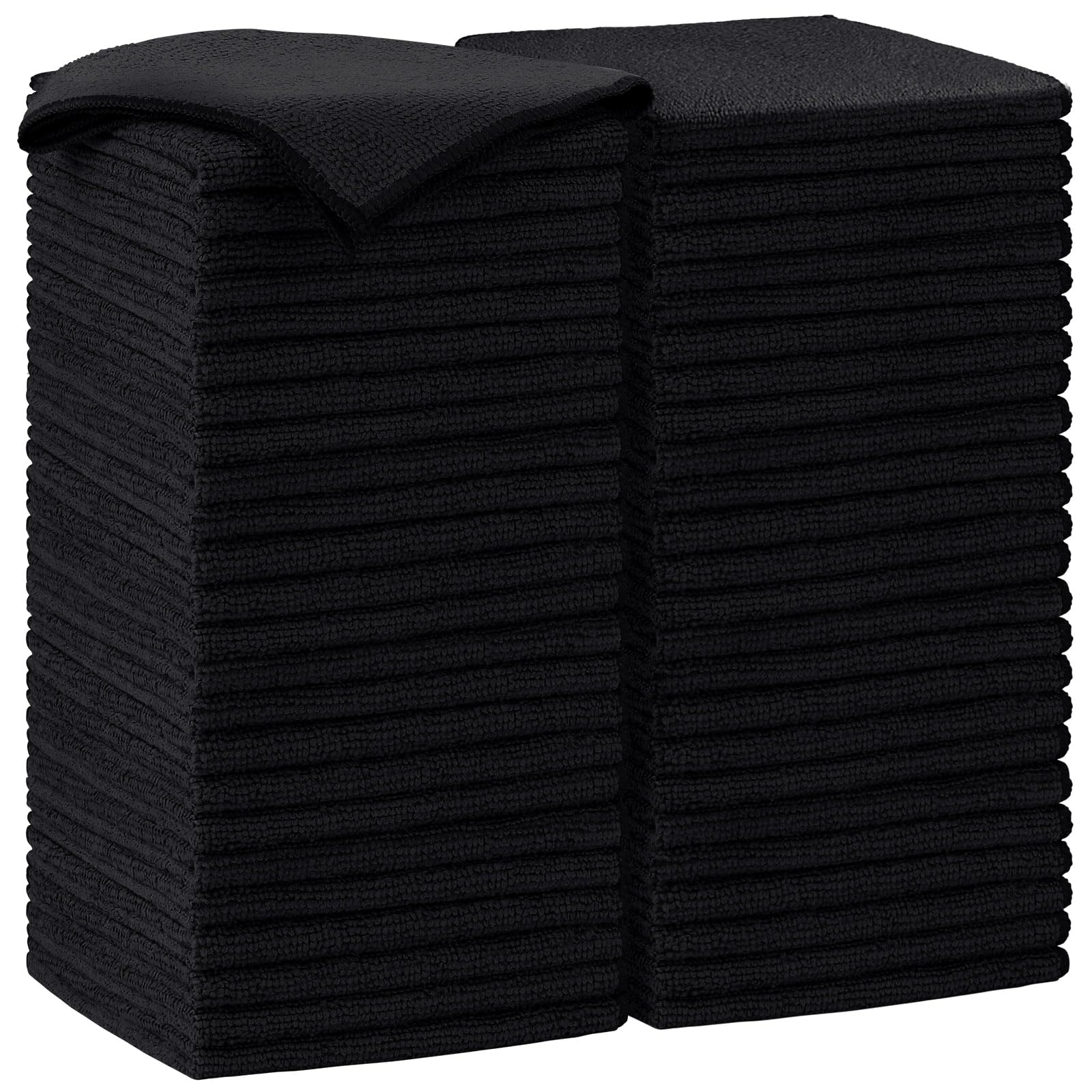 Black Microfiber Cleaning Cloth (50 Count)