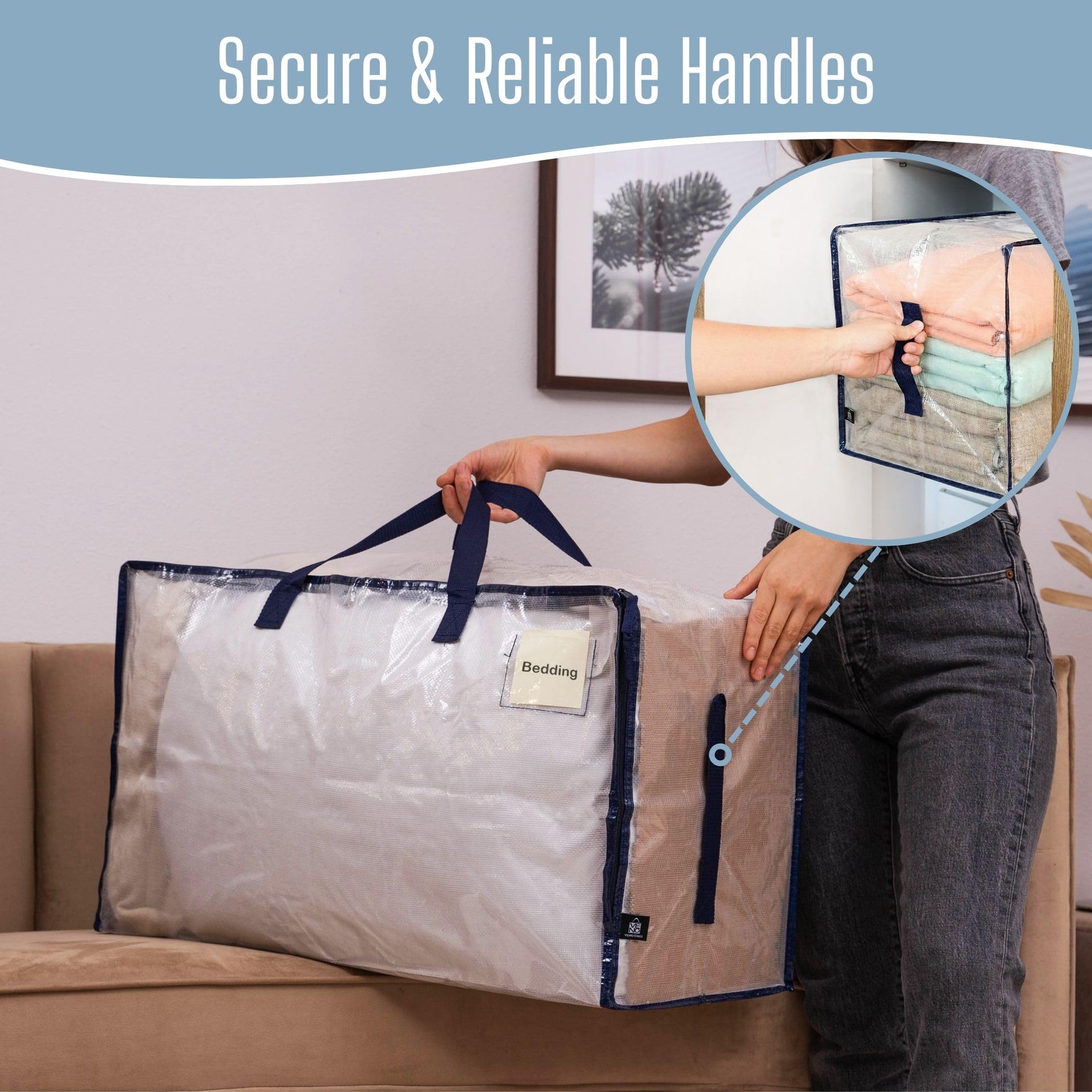 4 Pack Clear Extra Large Moving Bags & Storage Totes (4 Count)