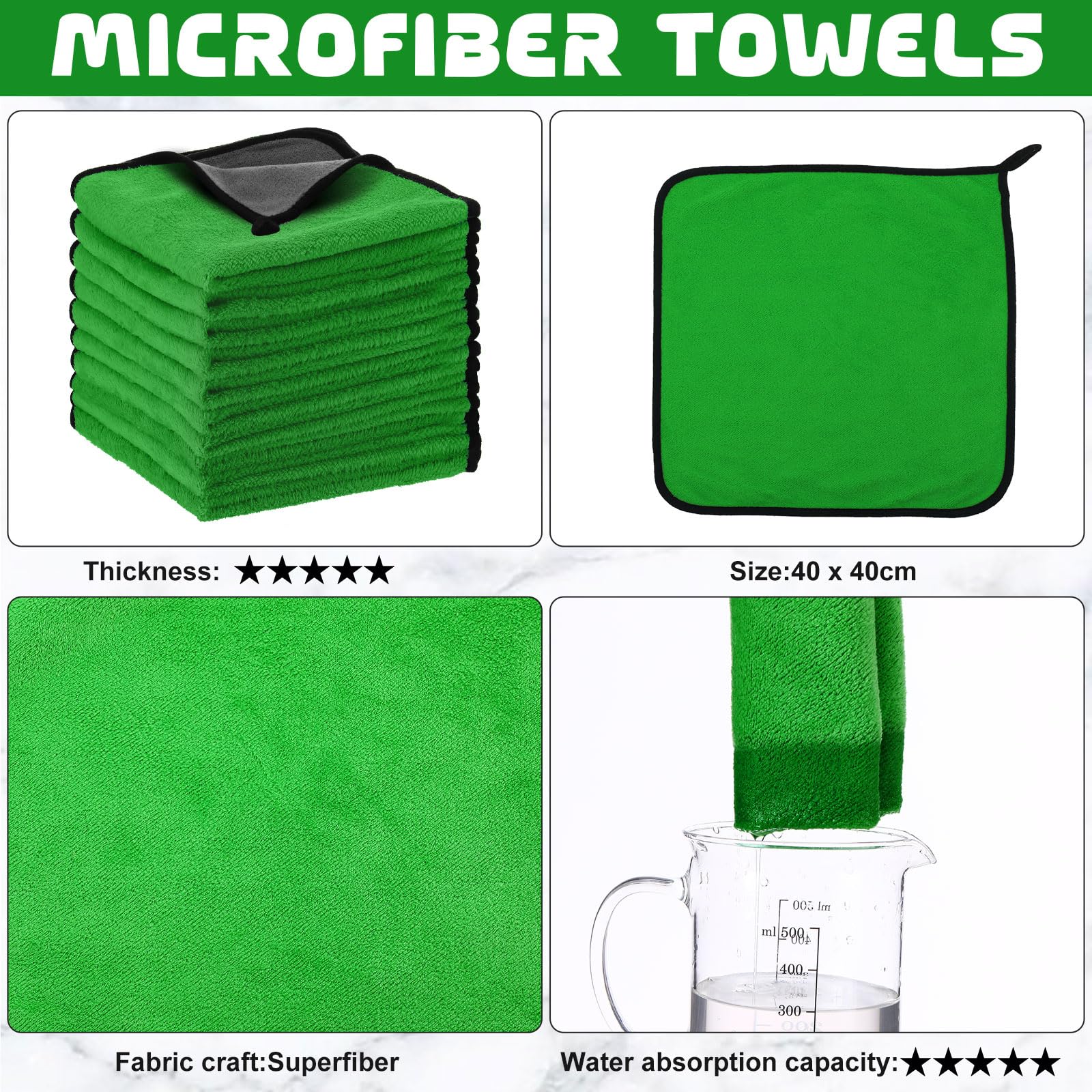 50 Pcs Microfiber Towels (50 Count)
