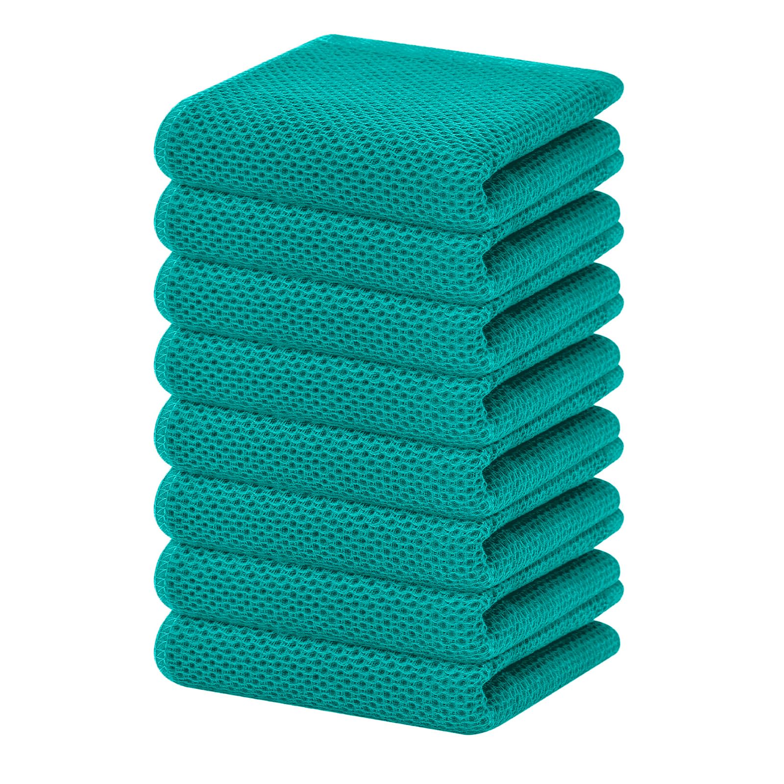 100% Cotton Waffle Weave Kitchen Dish Towels 8 (8 Count)