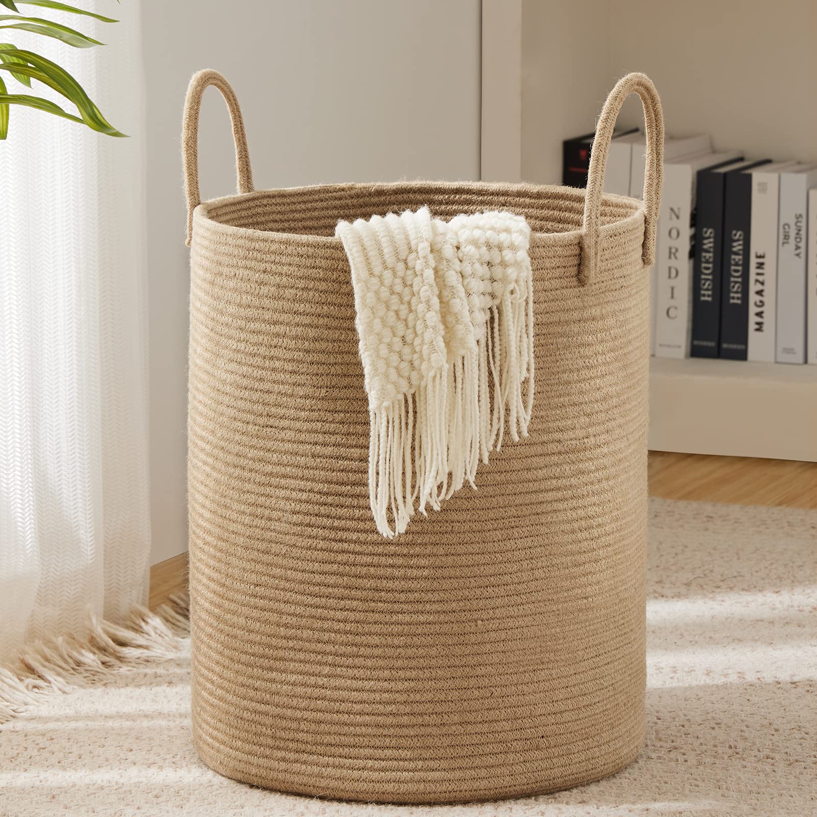 Woven Rope Laundry Hamper Basket by YOUDENOVA - ModHome Supplies