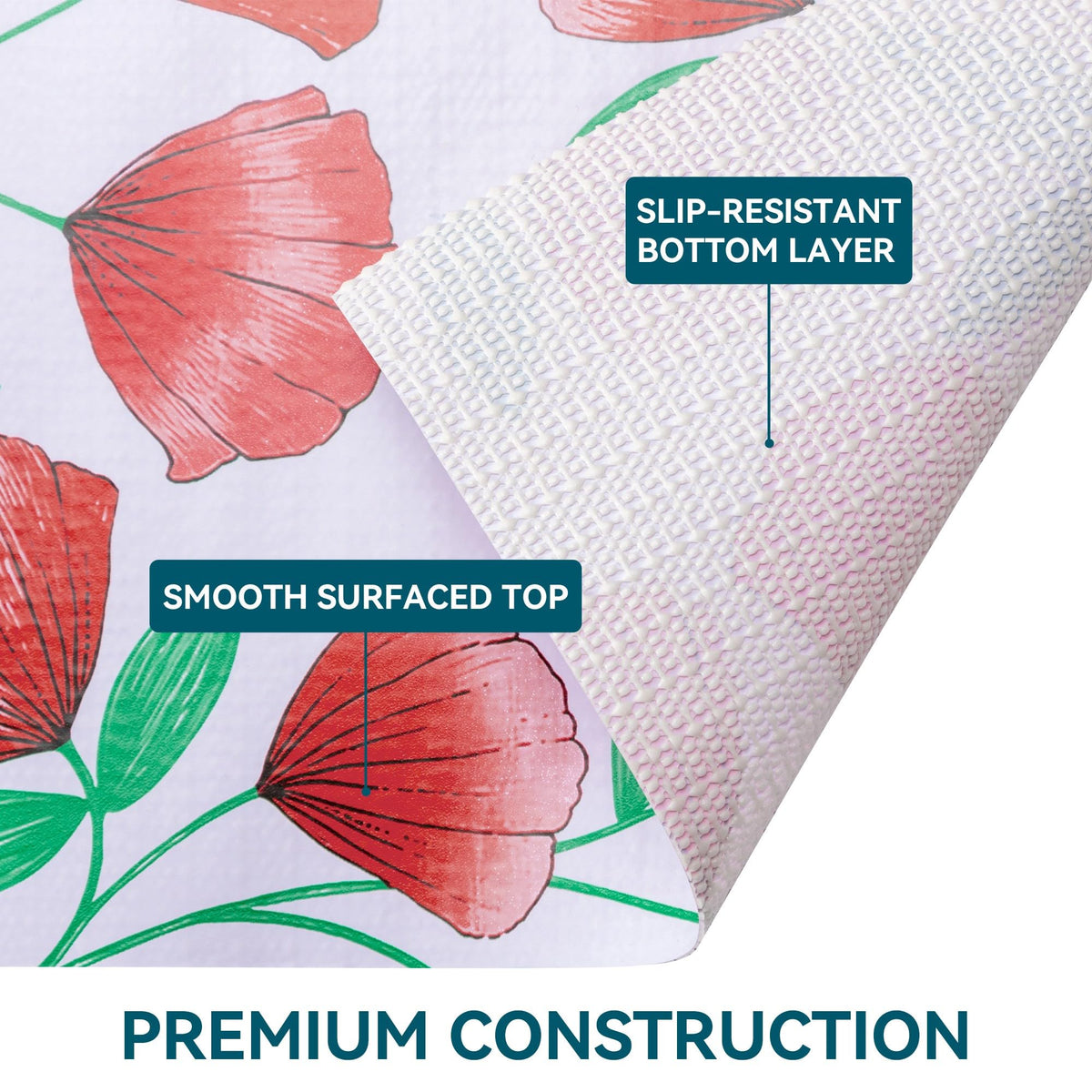 18" W x 96" L Floral Drawer and Shelf Liner for Cabinets