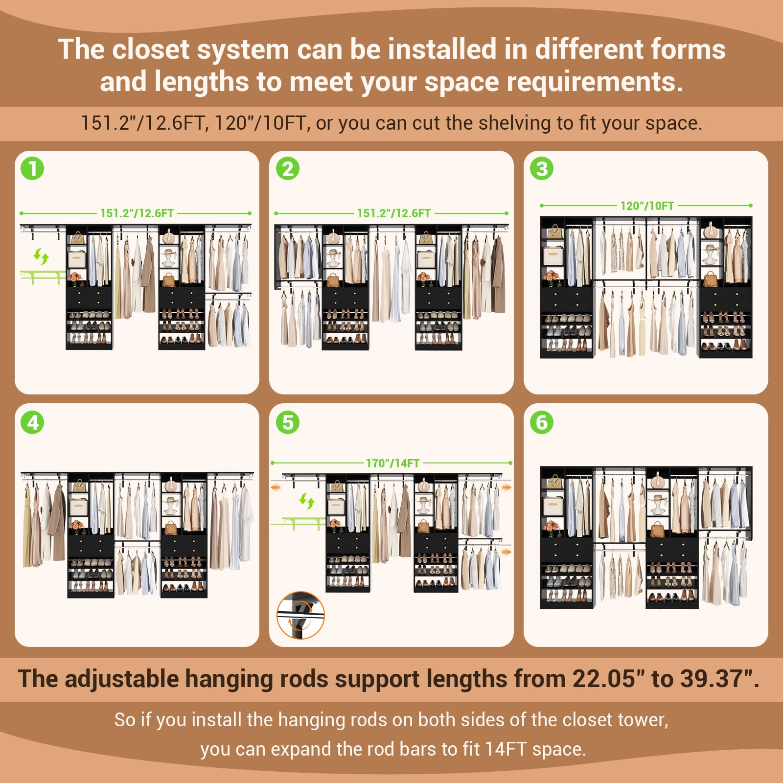 Closet System with Drawers (2 Count)