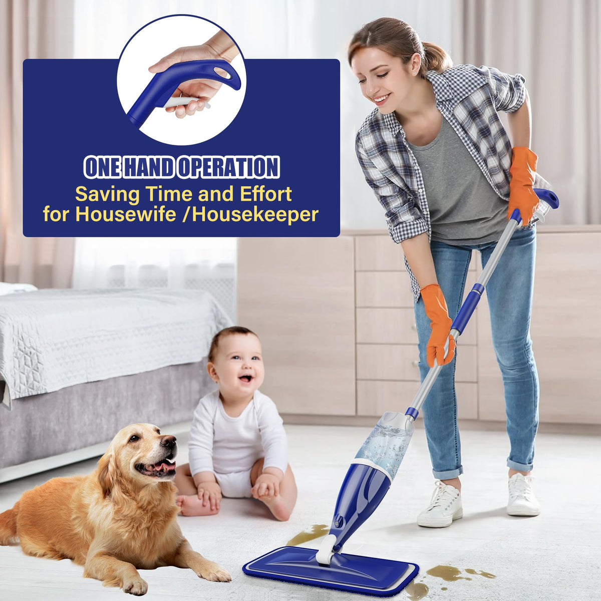 Microfiber Spray Mops for Floors Cleaning