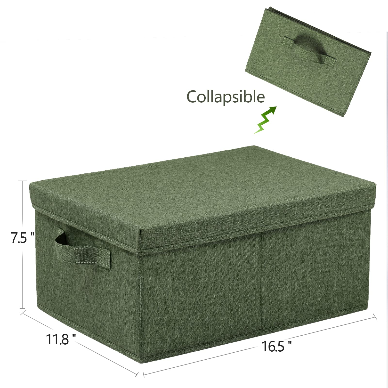 Storage Bins with Lids for Organizing (2 Count)