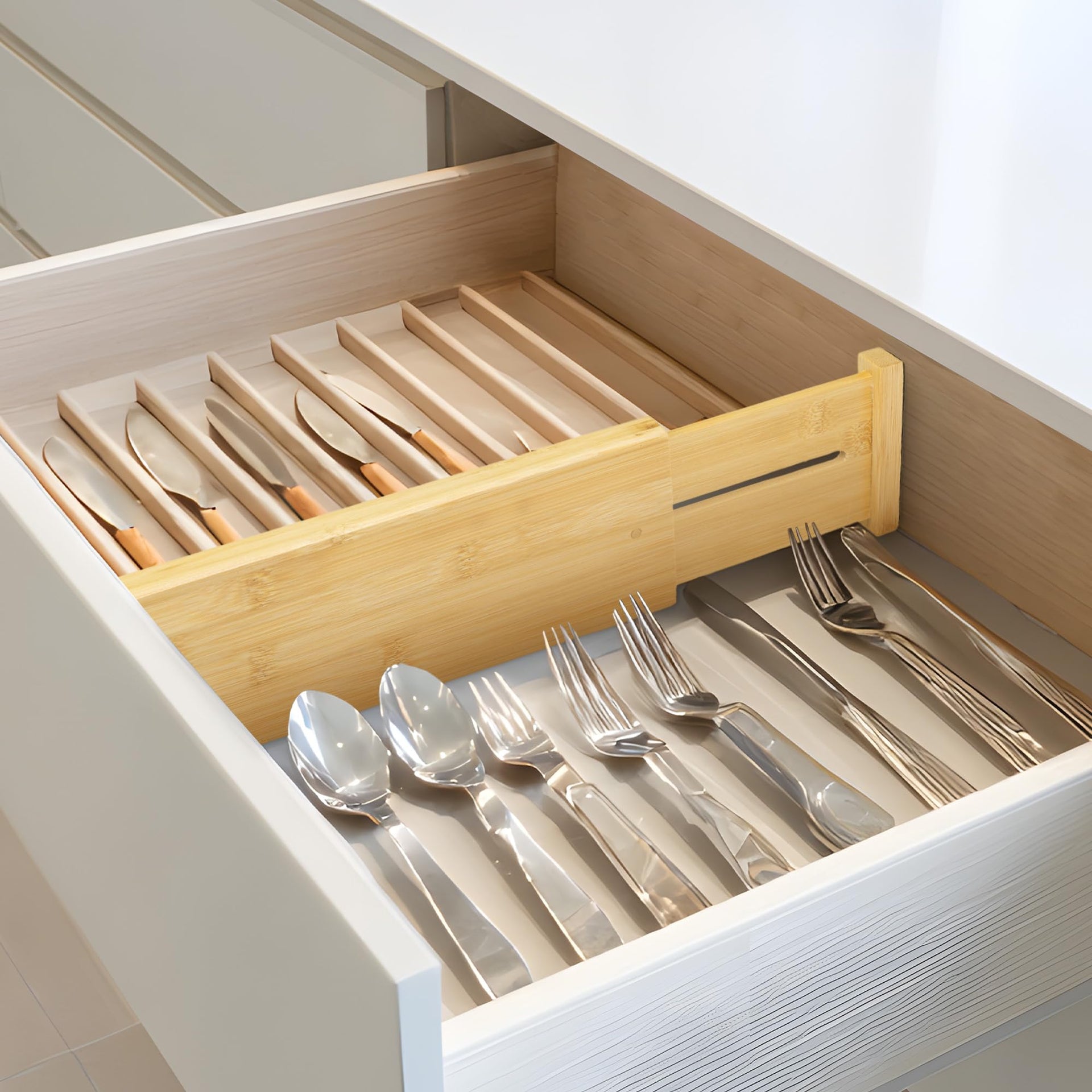 6 Pack Bamboo Drawer Dividers