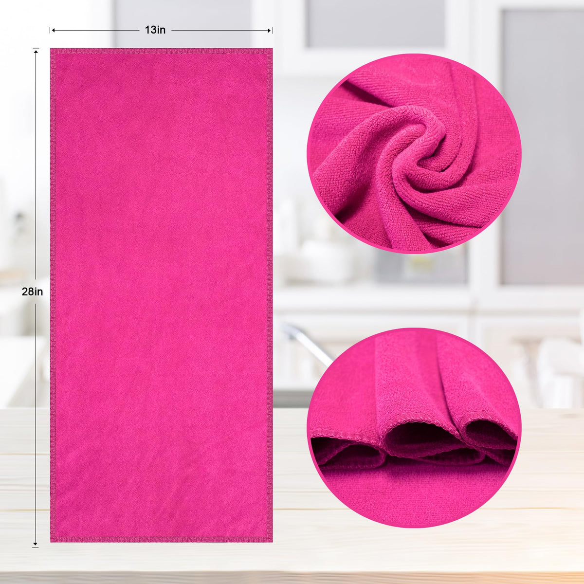 Microfiber Kitchen Dish Towels for Washing Dishes 12 Pack (12 Count)