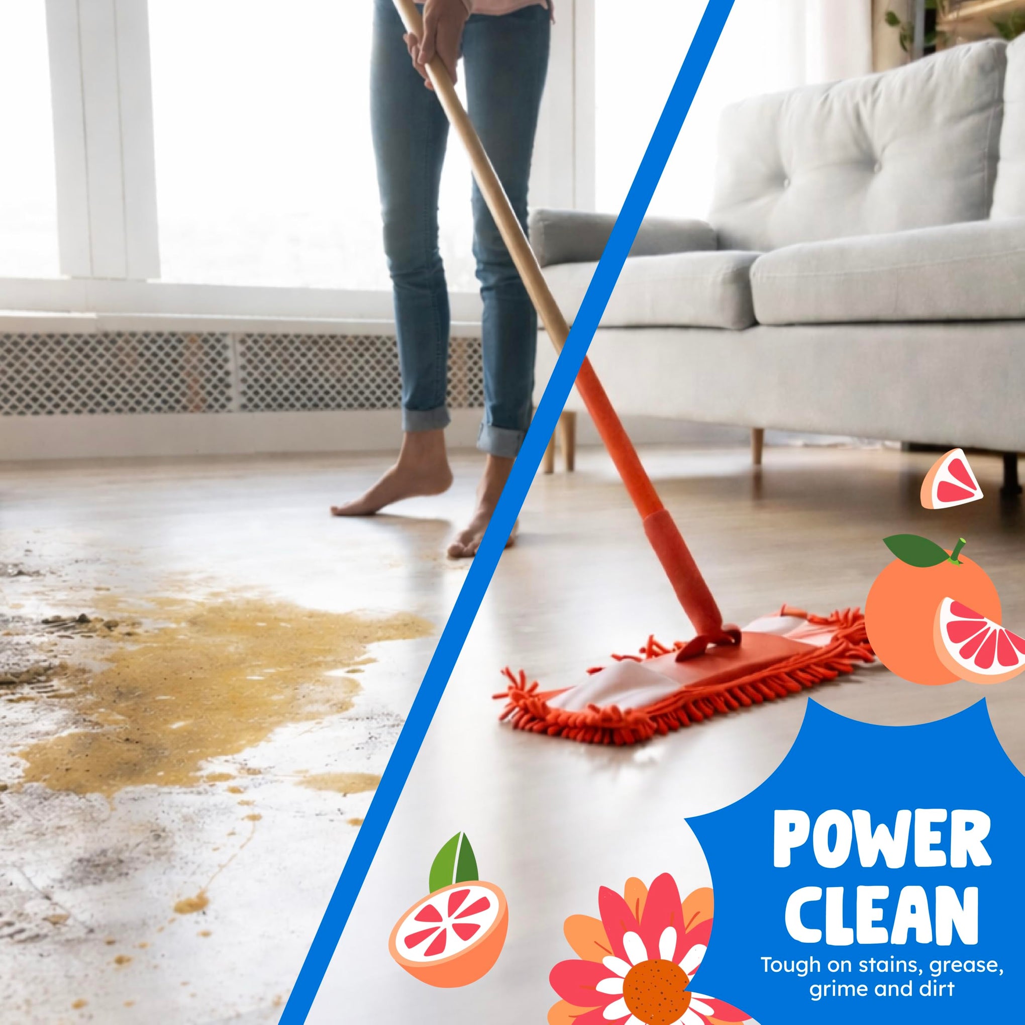 OY All Purpose Vinegar Cleaner [Pink Grapefruit] [64oz] (64 Fl Oz)