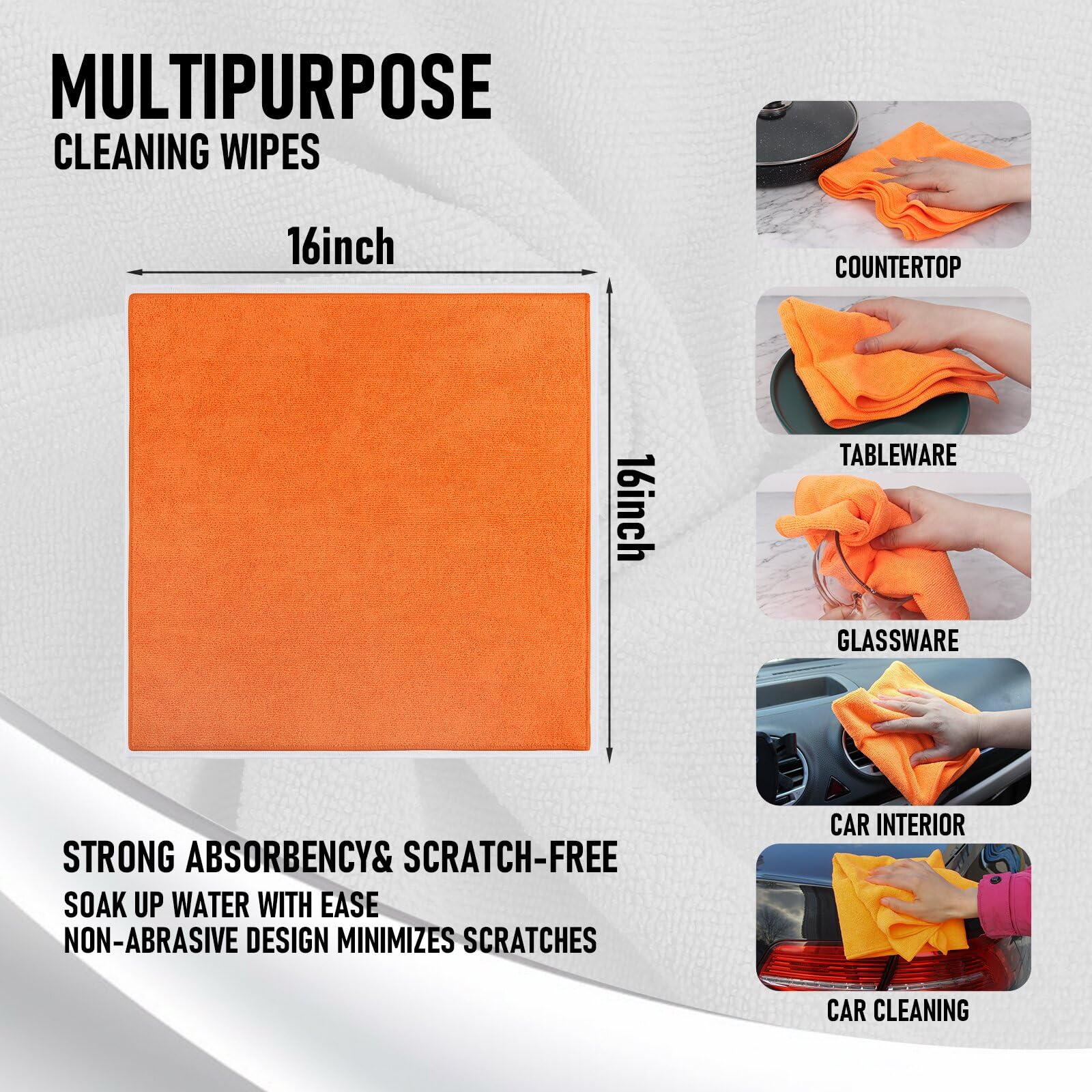 Microfiber Cleaning Cloth (12 Count)