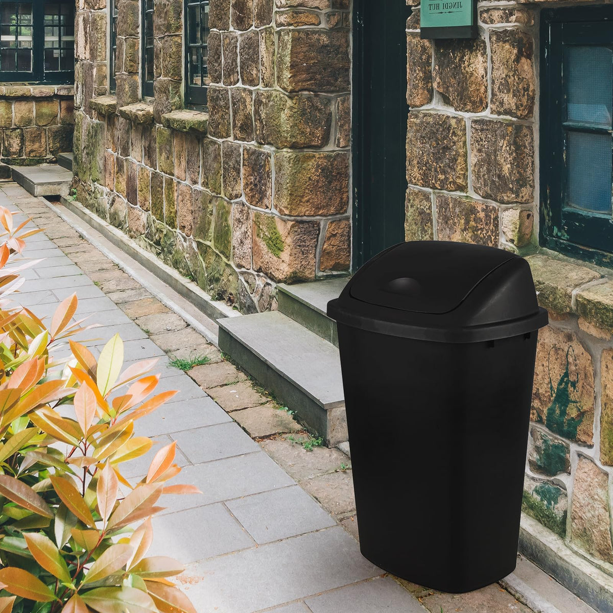 13 Gallon 50 L Swing Lid Tall Kitchen Trash Can (4 Count)