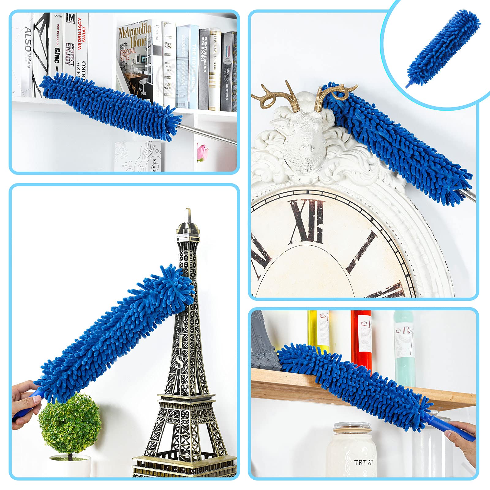 Duster Microfiber Dusters with 2 Handle Sets