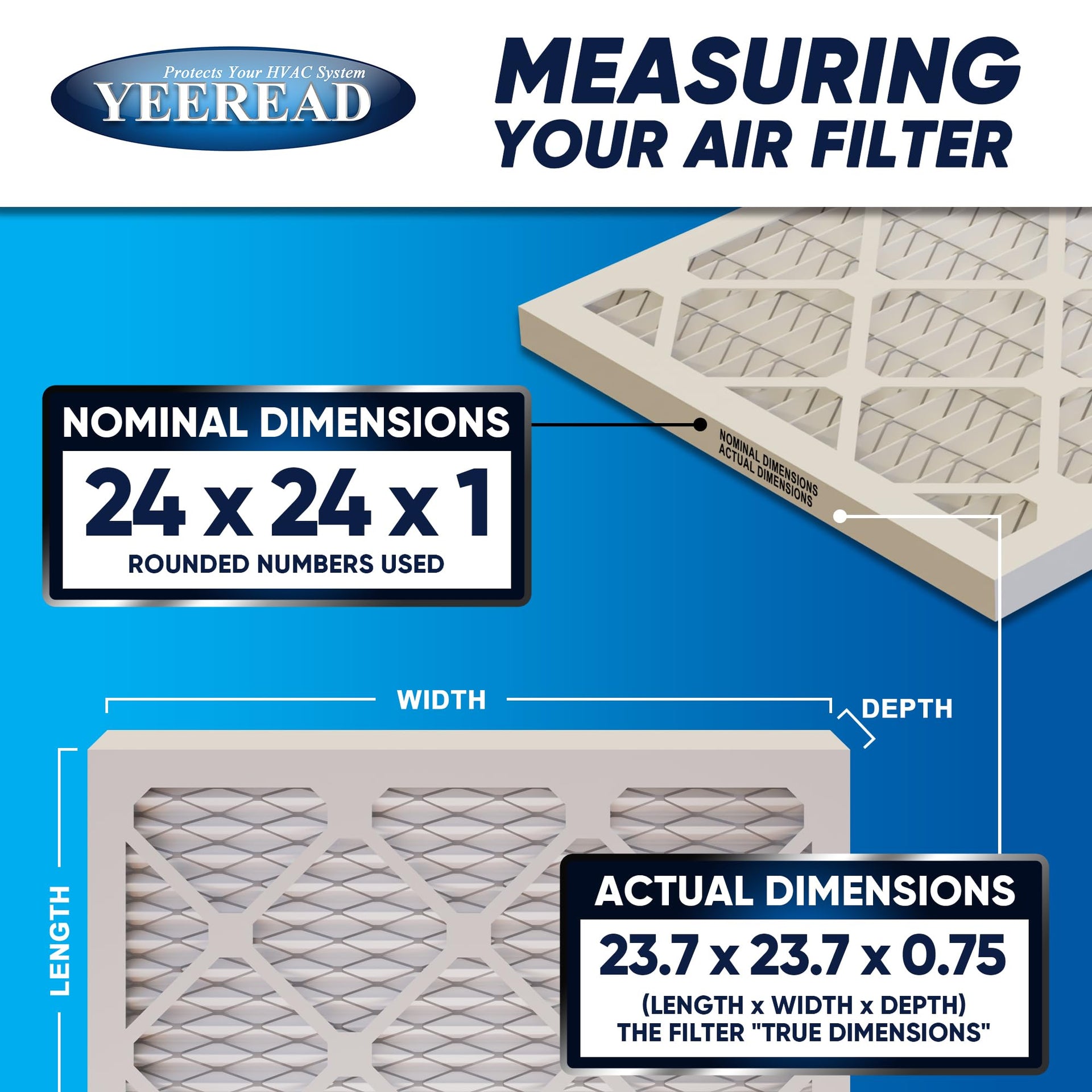 24x24x1 MERV 8 Air Filters 6